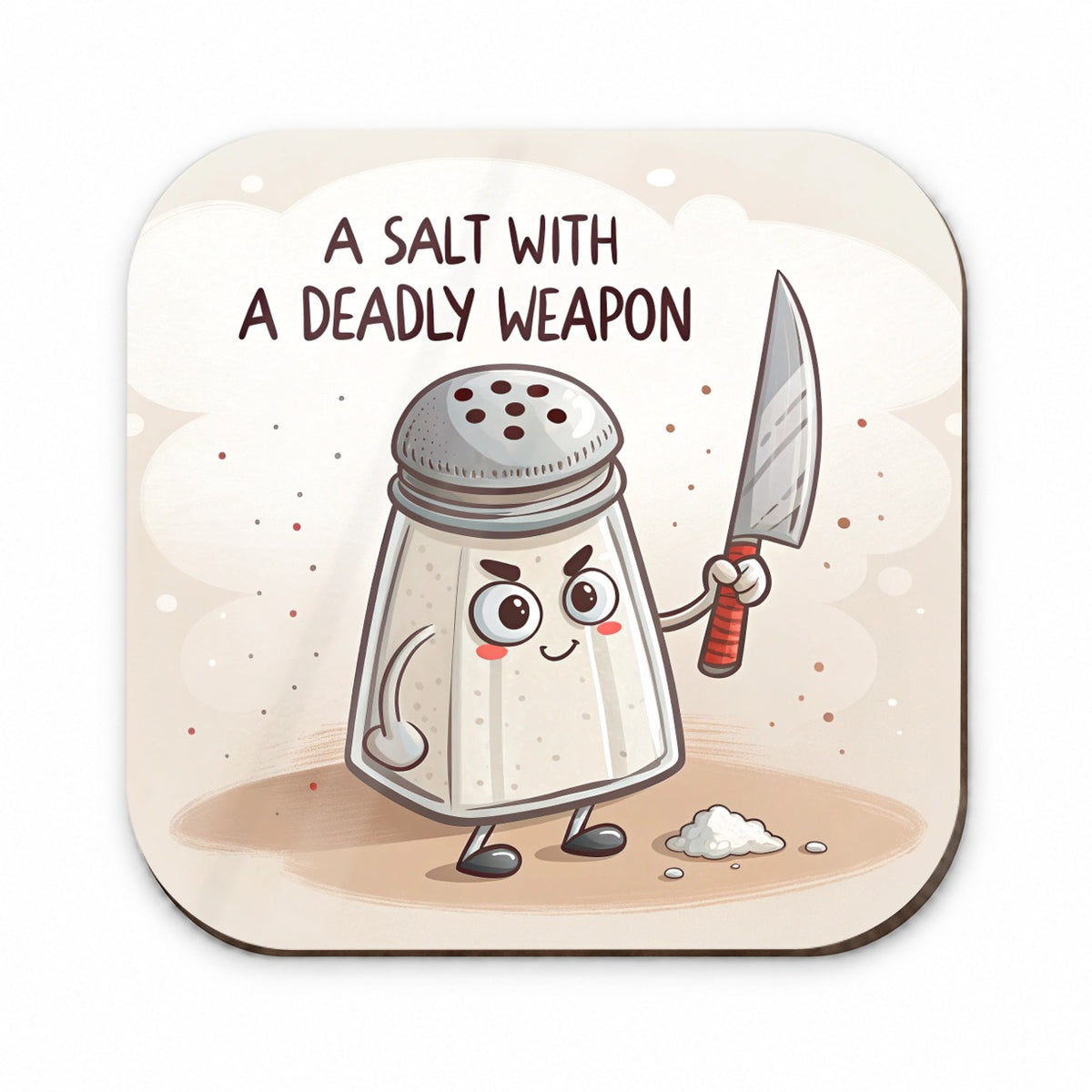 A Salt Shaker With A Deadly Weapon Funny Fridge Magnet