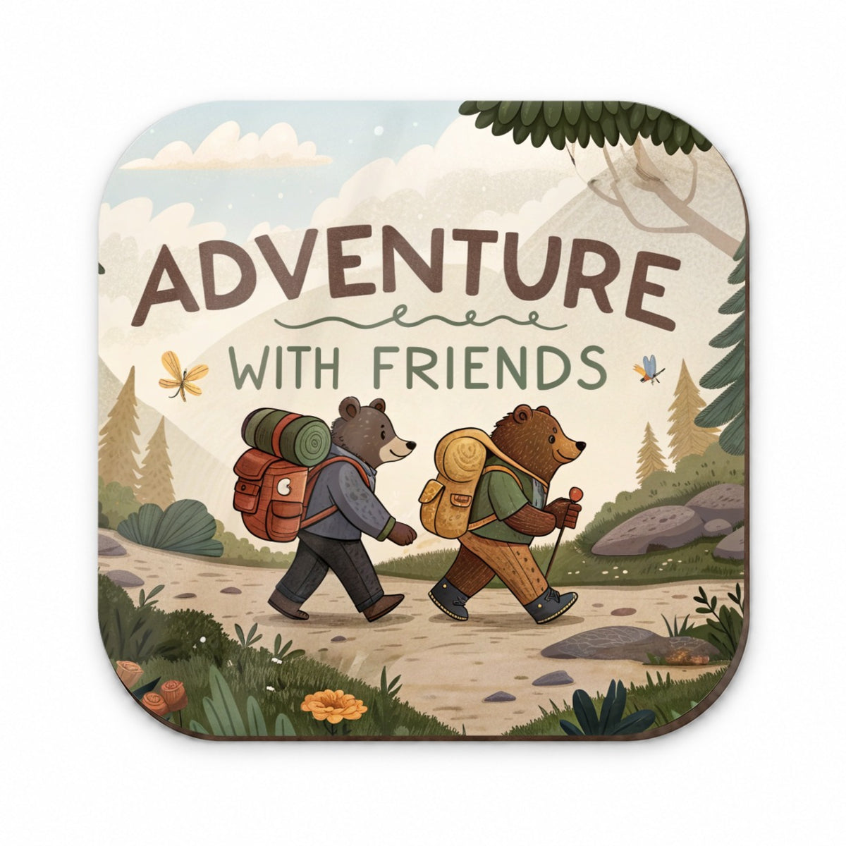 Adventure With Friends Hiking Bears Fridge Magnet