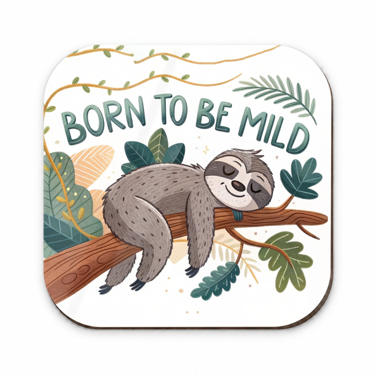 Born To Be Mild Sleeping Sloth Fridge Magnet