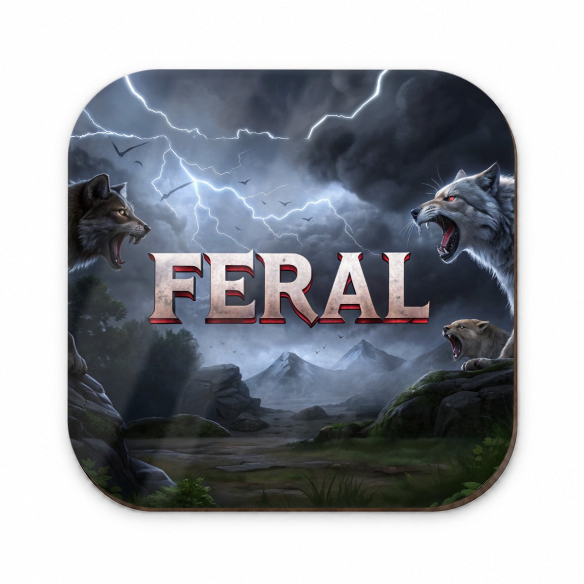 Feral Vicious Wolves Funny Fridge Magnet