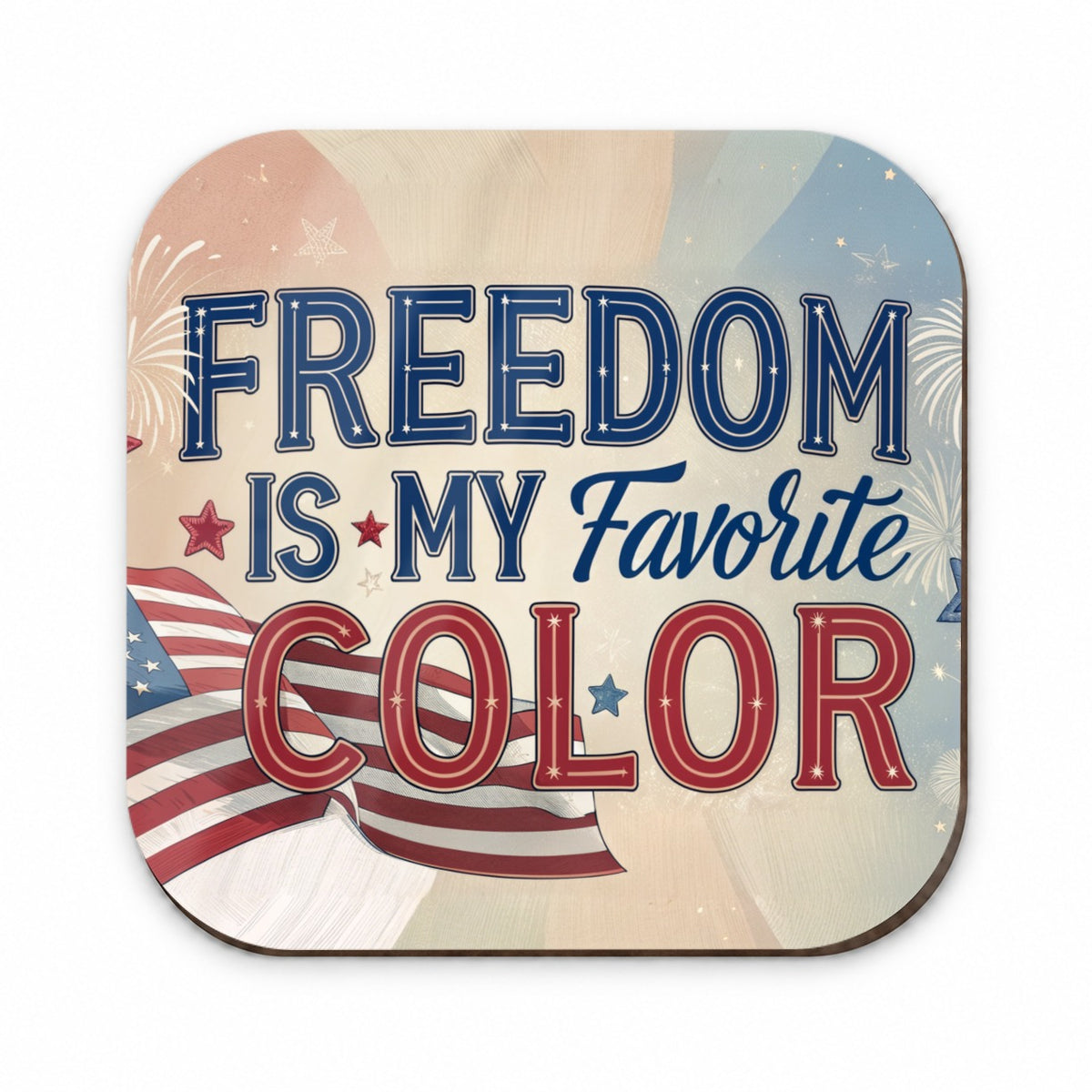 Freedom Is My Favorite Color American Flag Patriotic Fridge Magnet