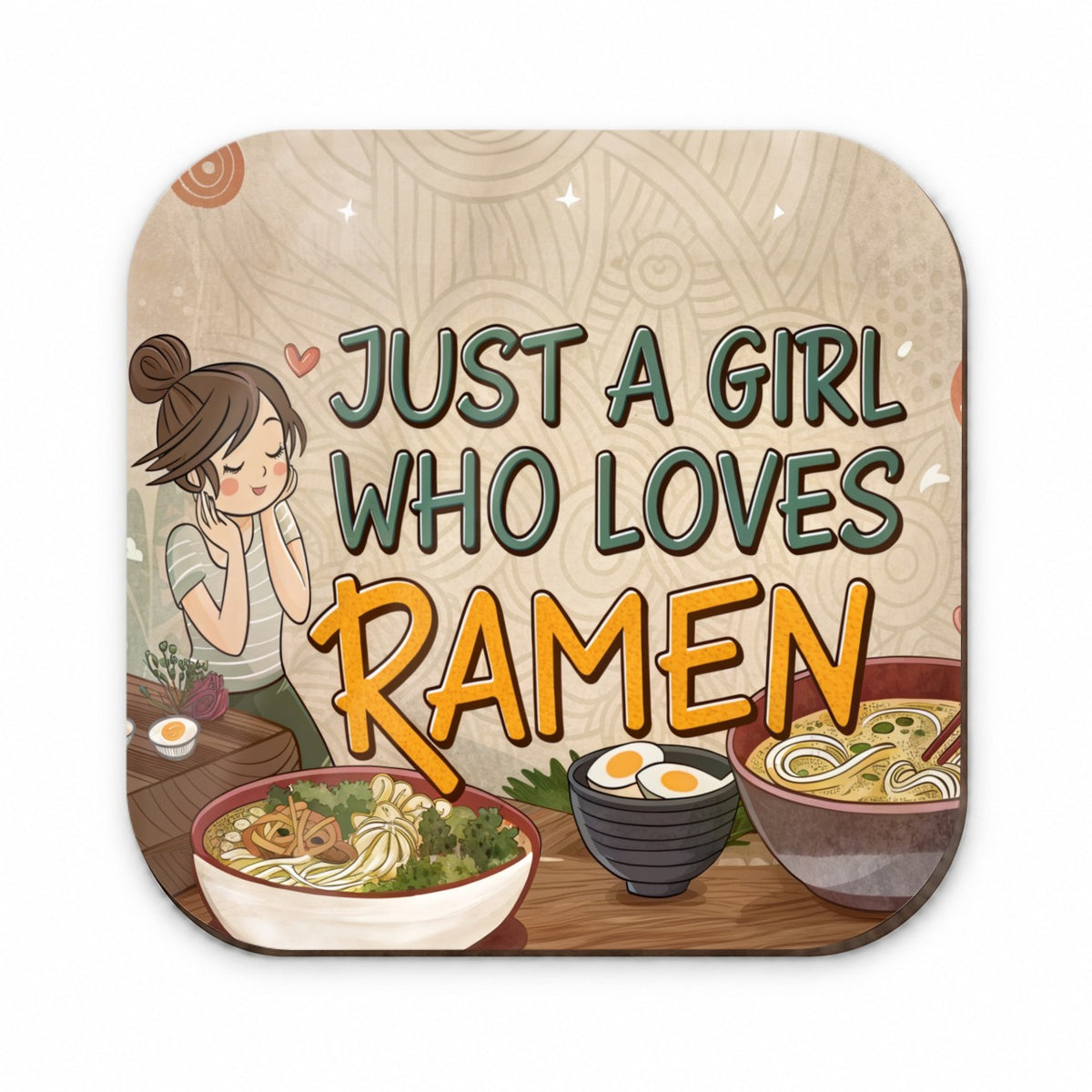 Just A Girl Who Loves Ramen Cute Fridge Magnet