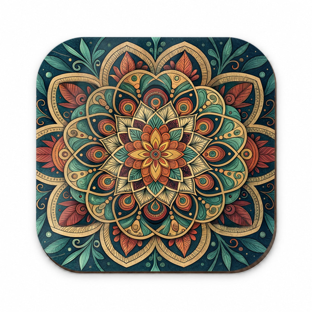 Mandala Colorful Floral Pattern Fridge Magnet