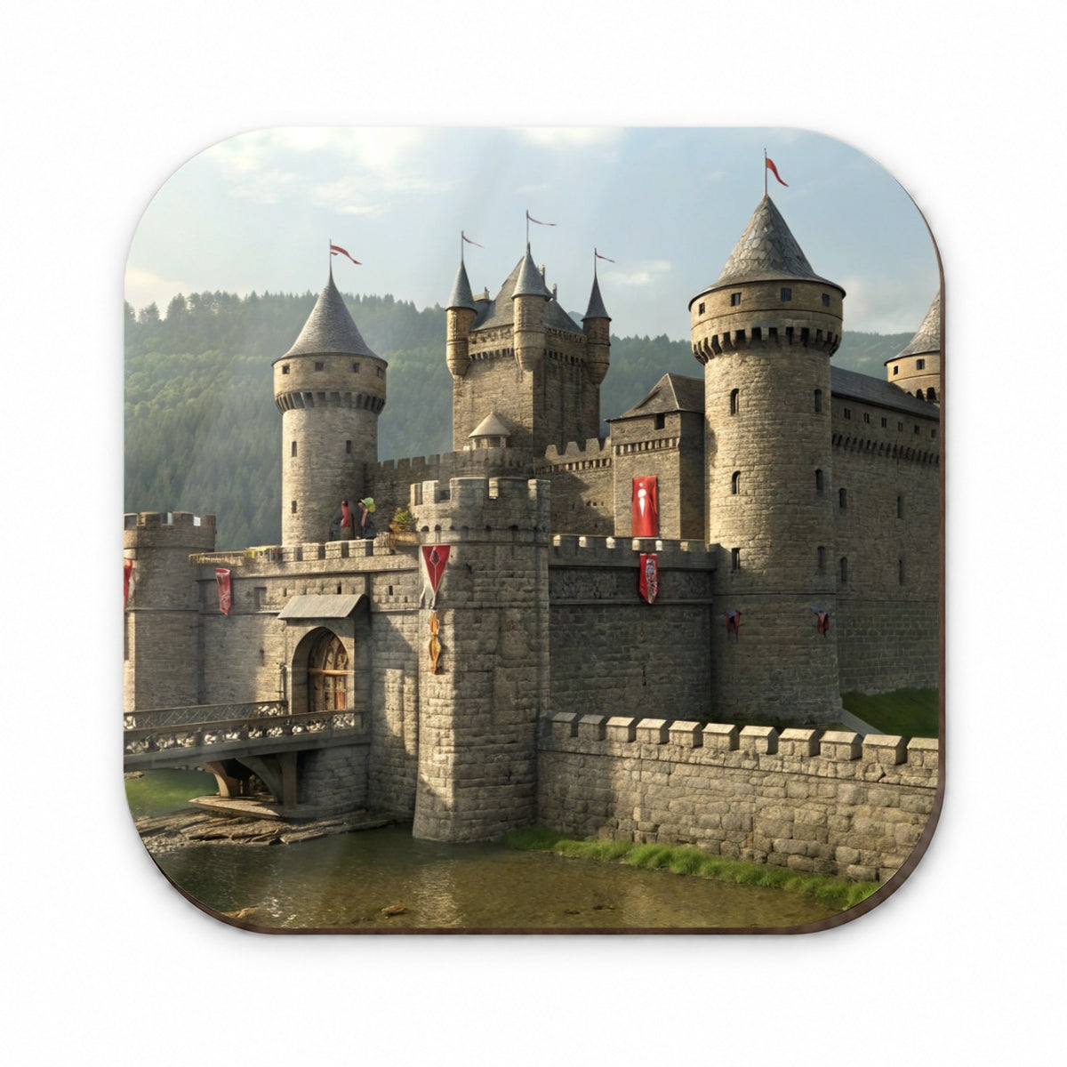 Medieval Castle with Moat Fridge Magnet