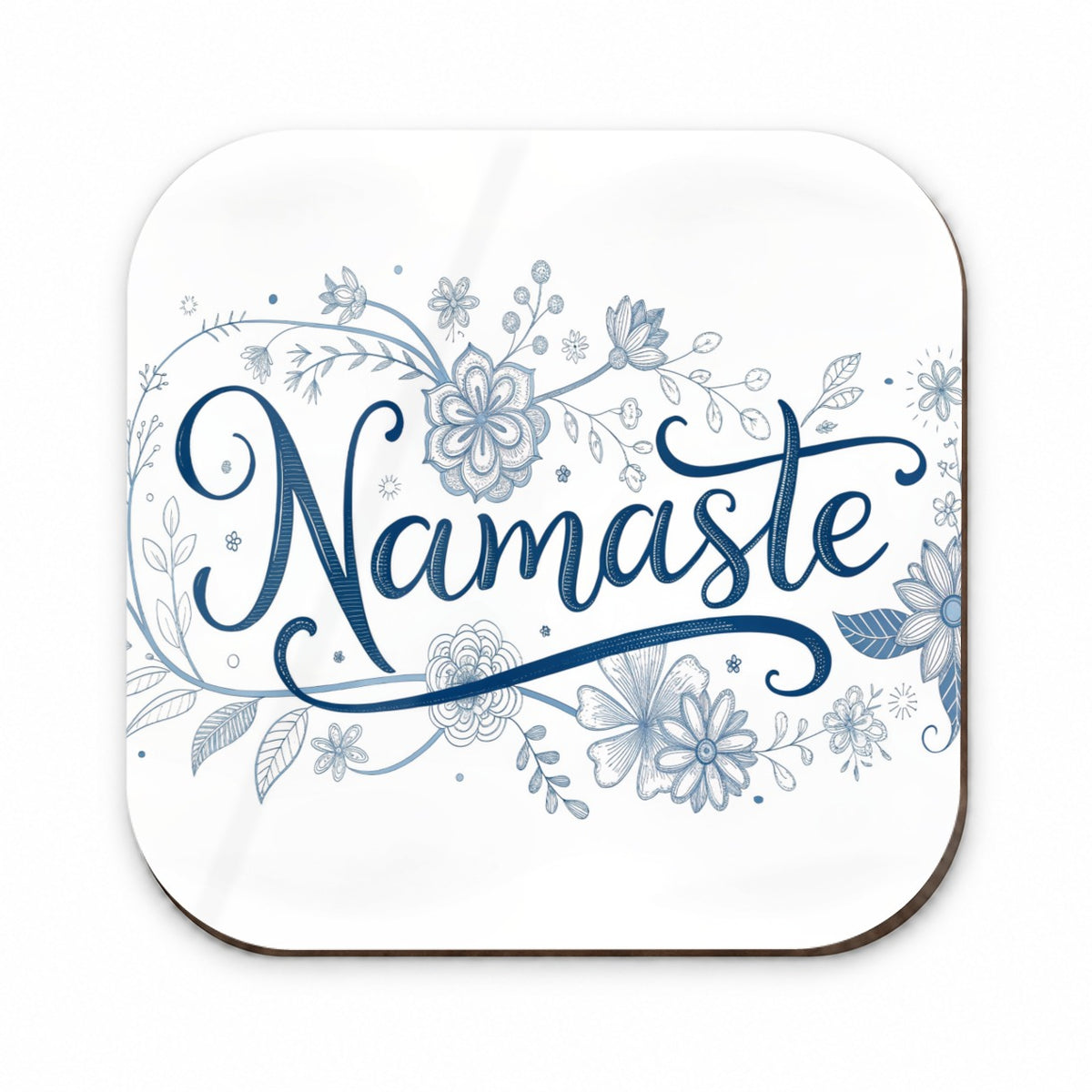 Namaste Blue Floral Fridge Magnet