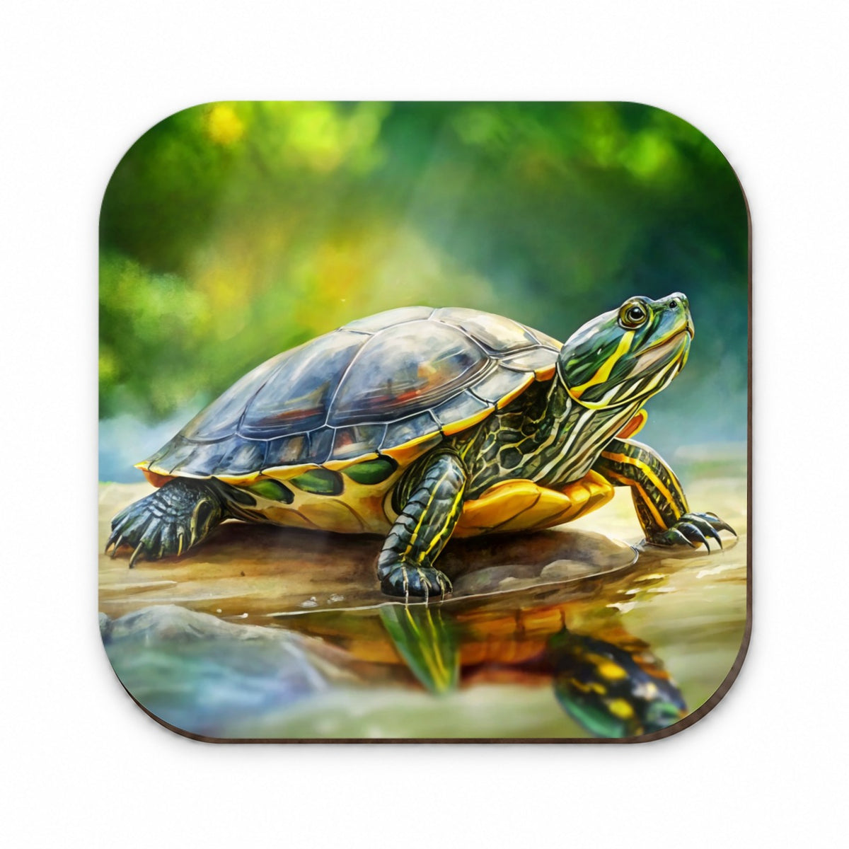 Yellow Bellied Slider Turtle Watercolor Fridge Magnet