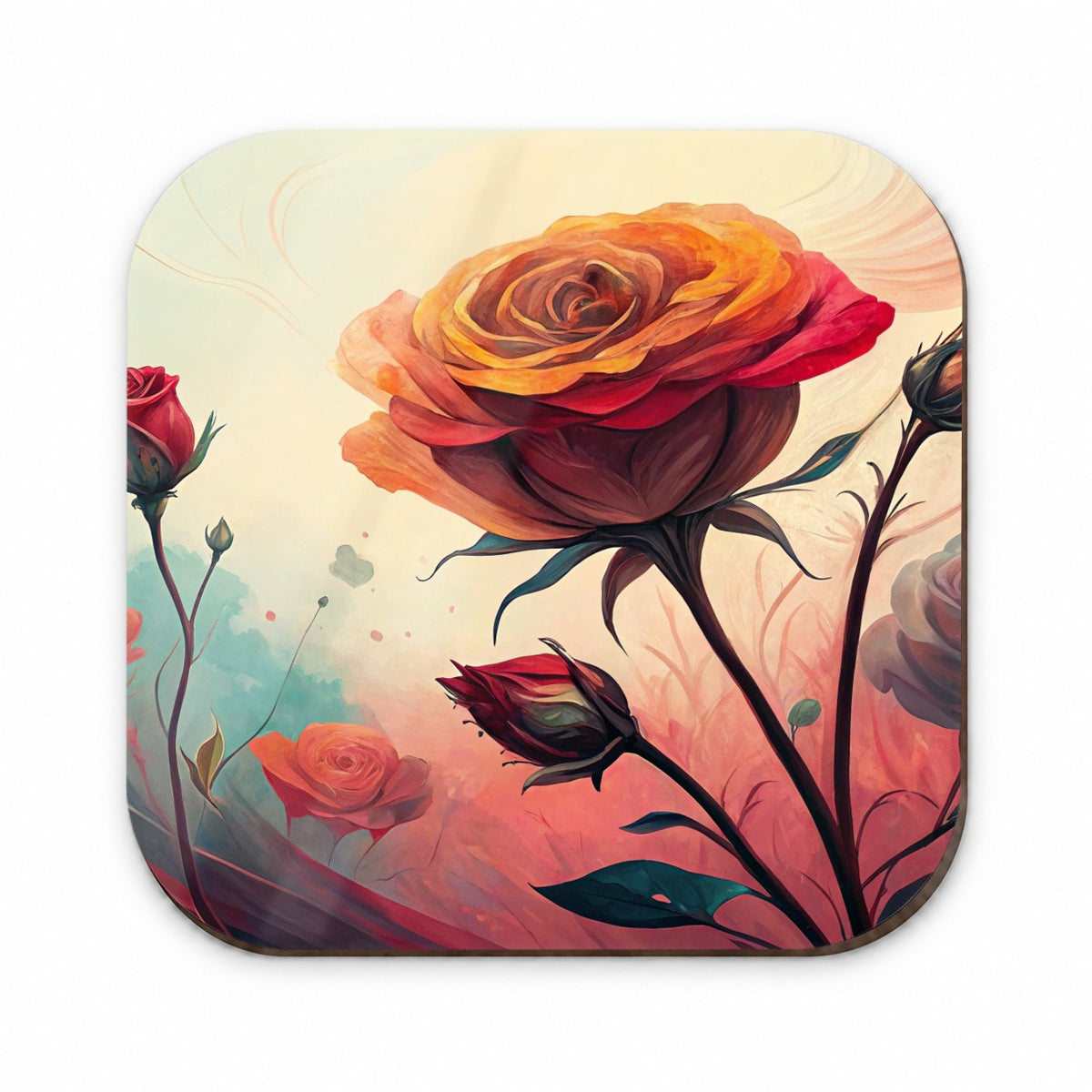 Abstract Roses Flowers Fridge Magnet