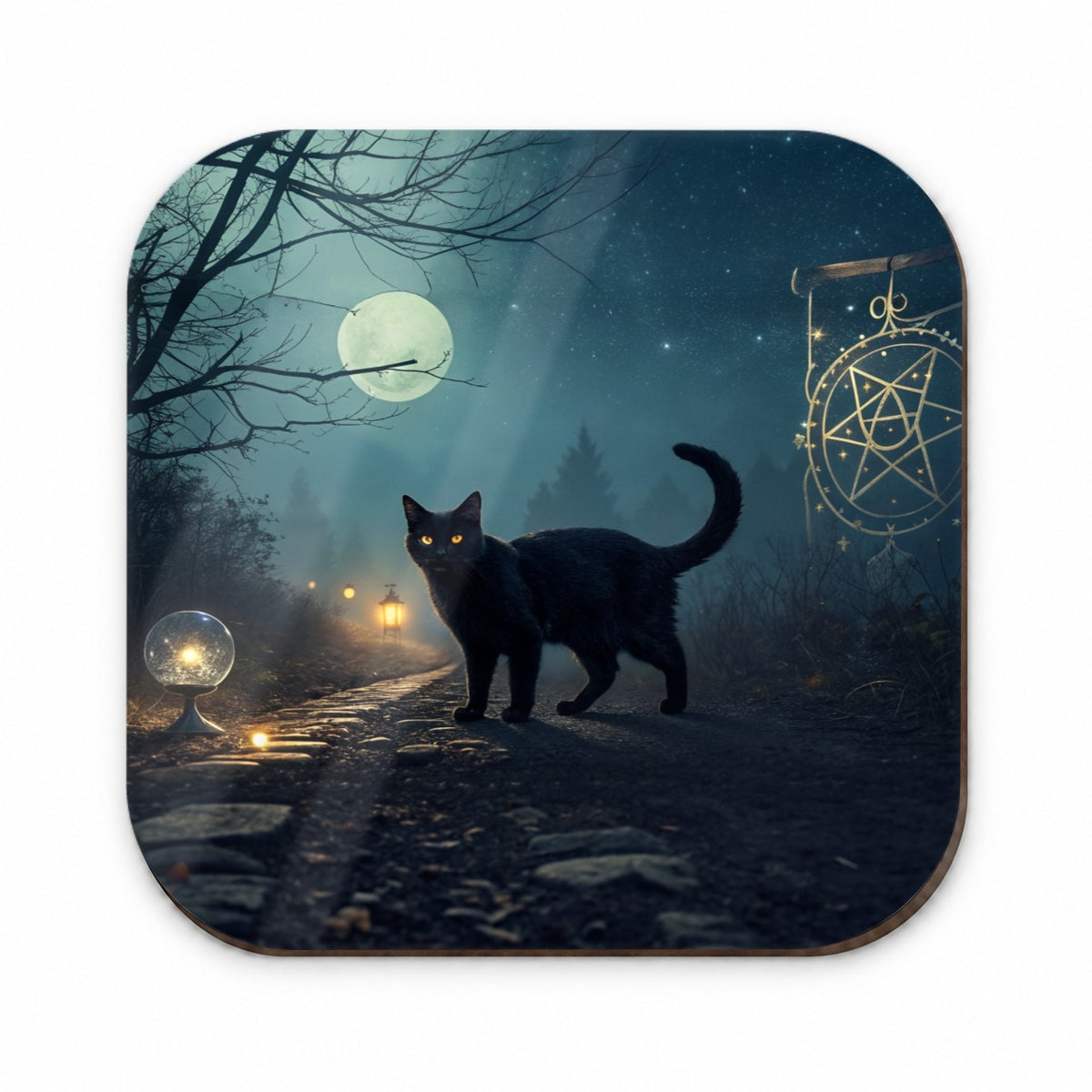 Black Cat Tarot Mystic Fridge Magnet