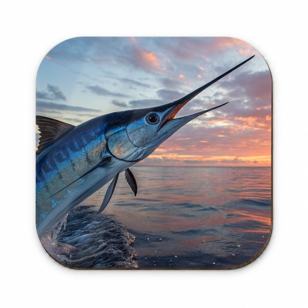 Blue Marlin Fishing Sunset Fridge Magnet