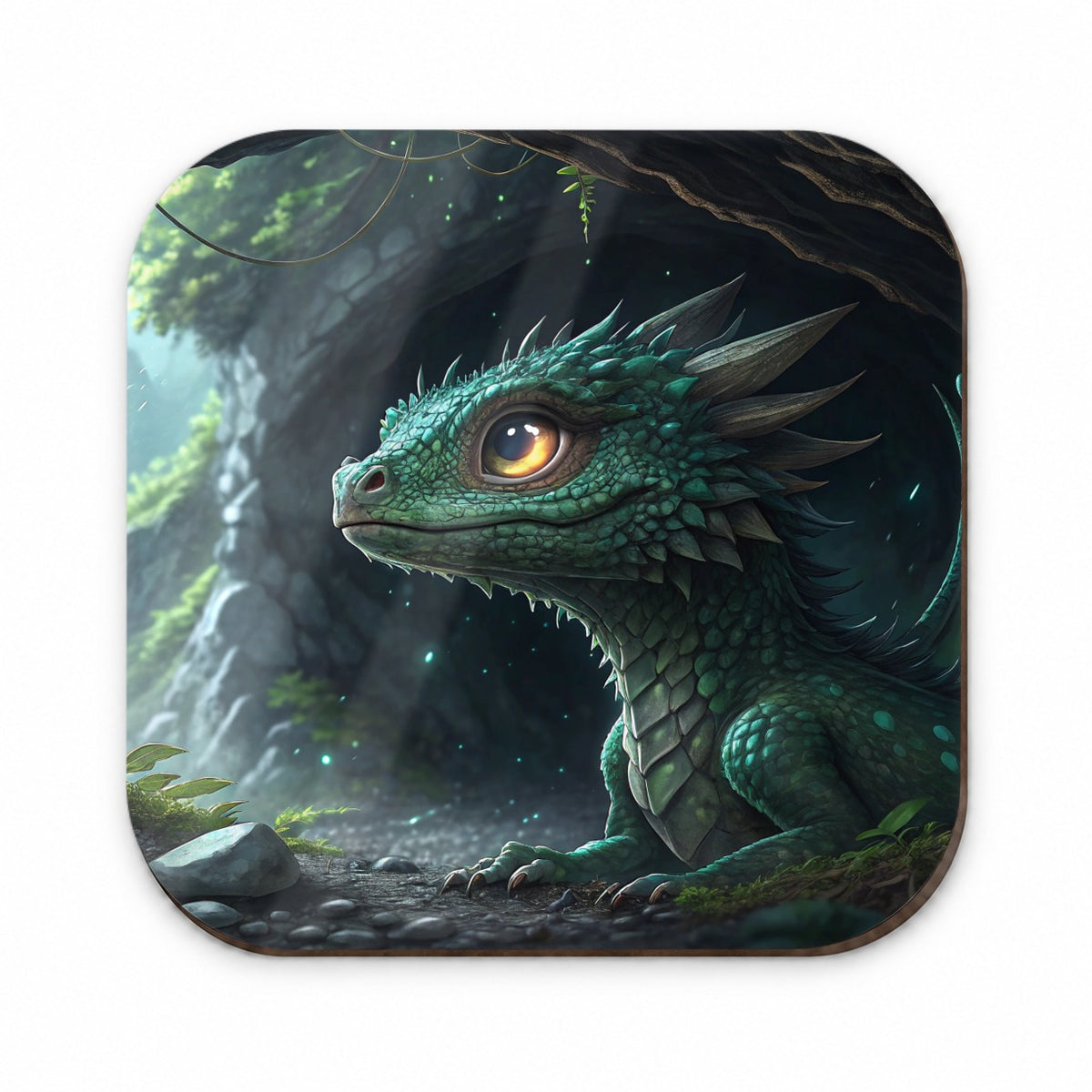 Fantasy Dragon Cave Scene Fridge Magnet