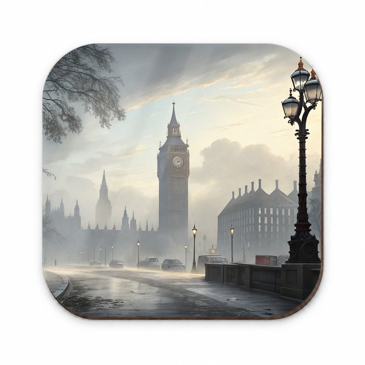 Foggy London England Cityscape Fridge Magnet