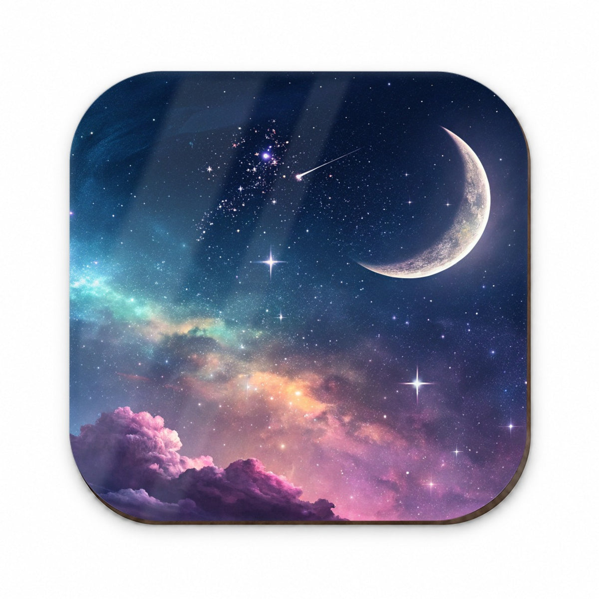 Galaxy Night Sky Moon Fridge Magnet