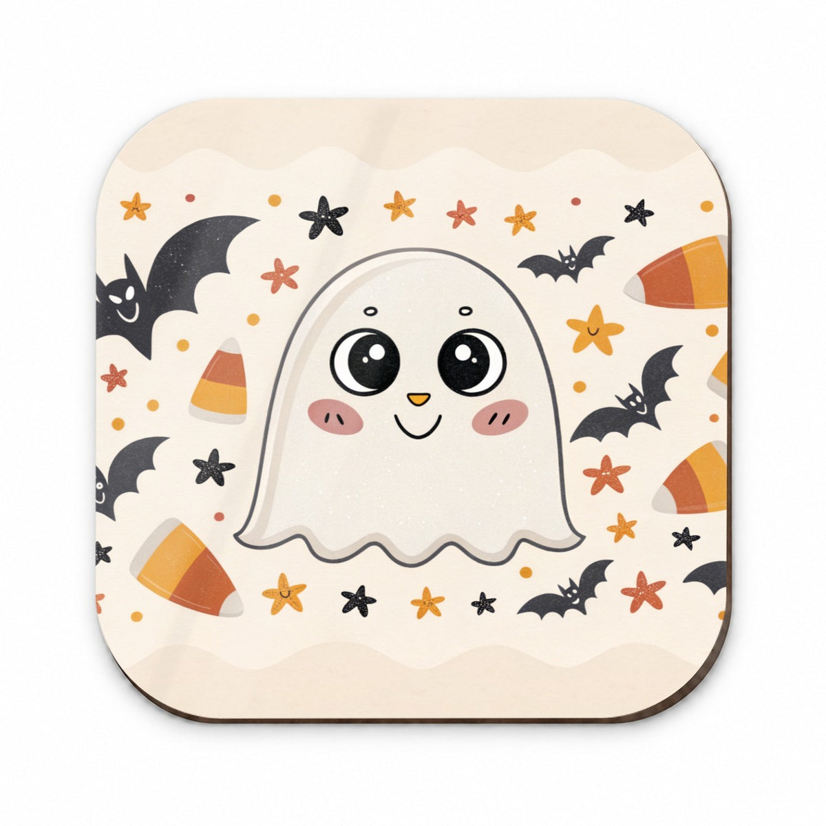 Halloween Ghost Candy Corn Pattern Fridge Magnet