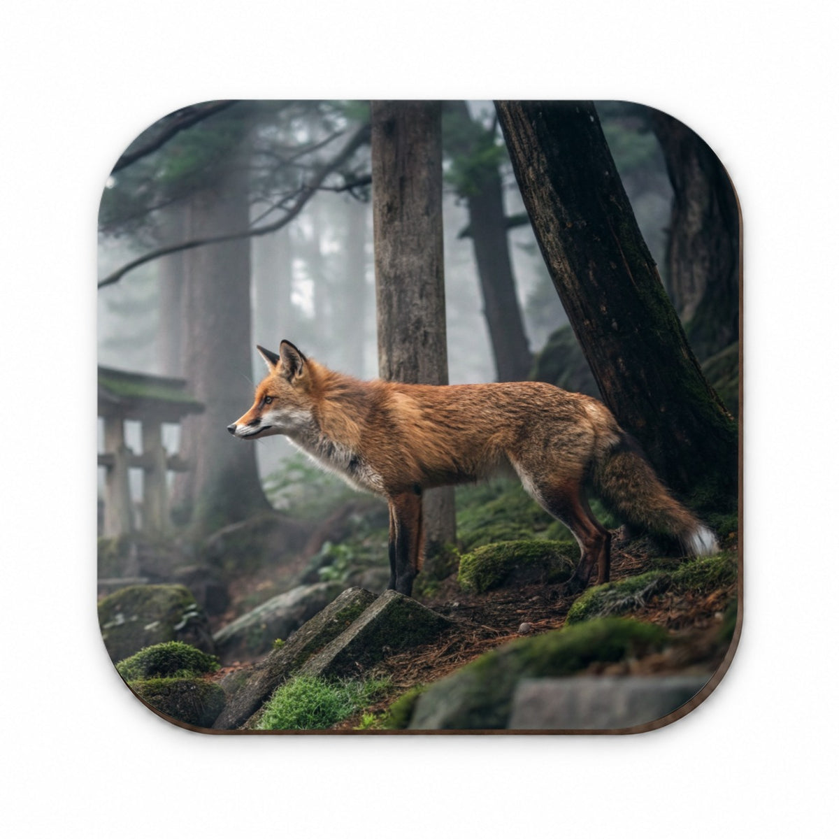 Japanese Fox Woodland Fridge Magnet