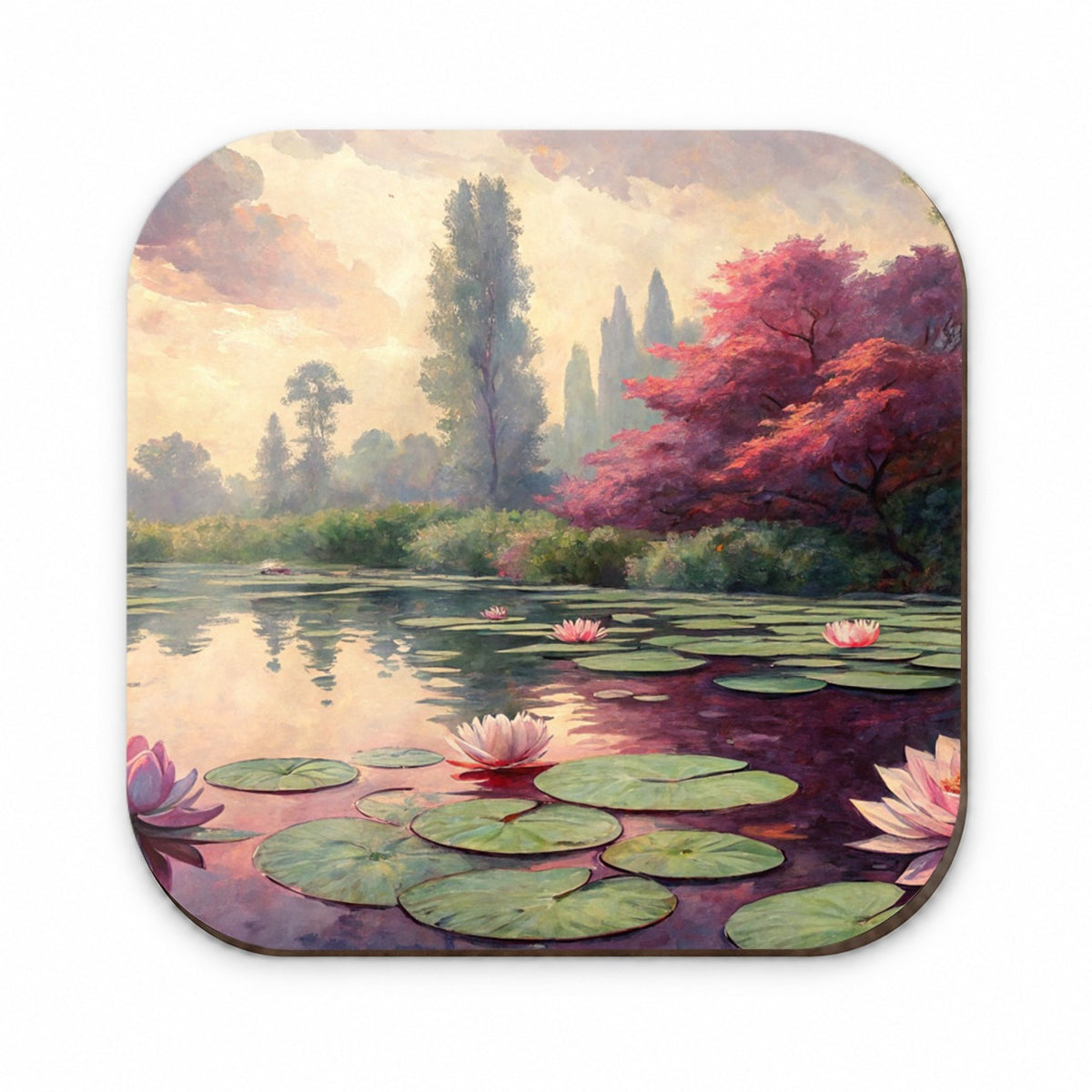 Monet Inspired Water Lilies Fridge Magnet