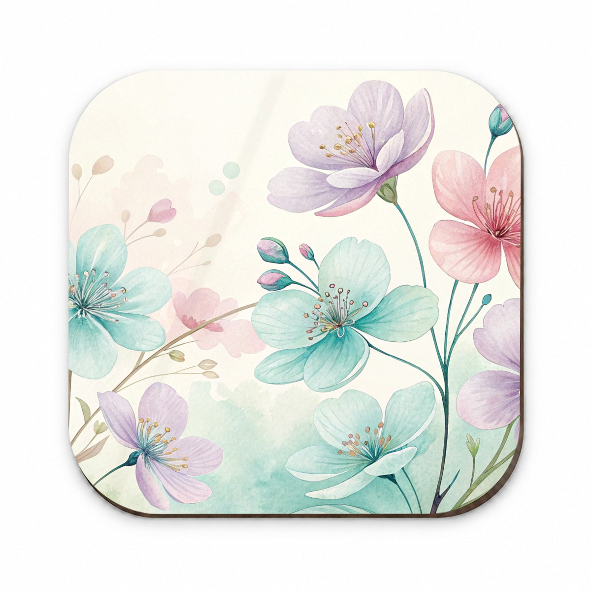 Pastel Flowers Botanical Art Fridge Magnet