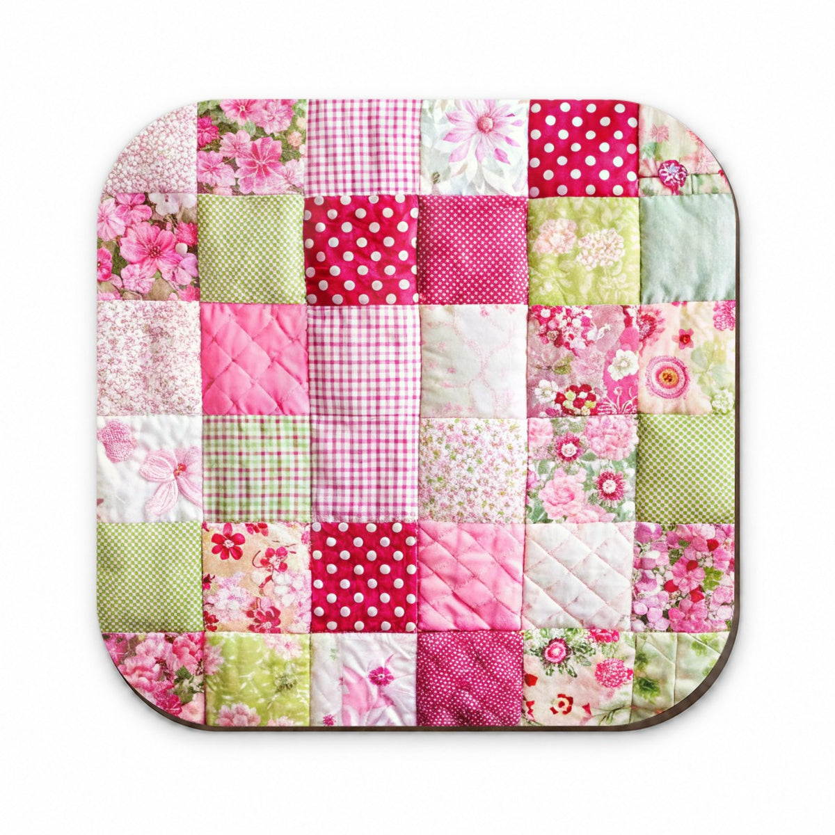 Patchwork Quilt Pink Fridge Magnet