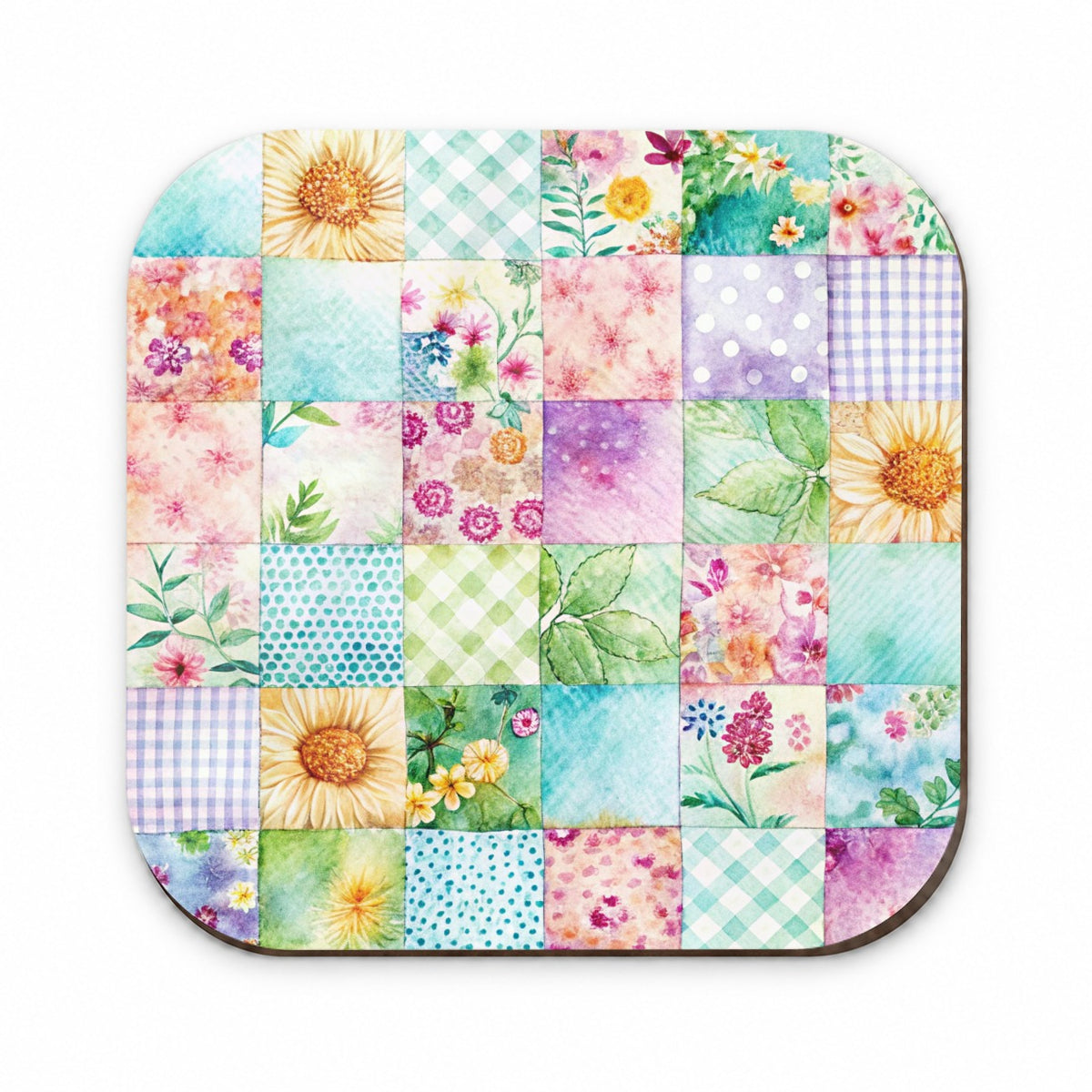 Patchwork Quilt Watercolor Fridge Magnet