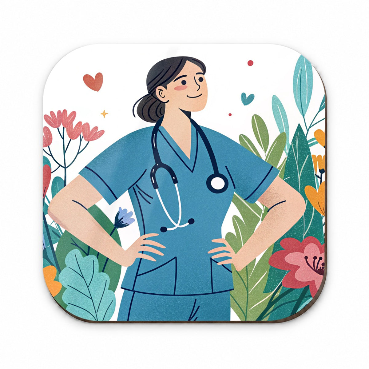 RN LVN Wildflower Nurse Fridge Magnet