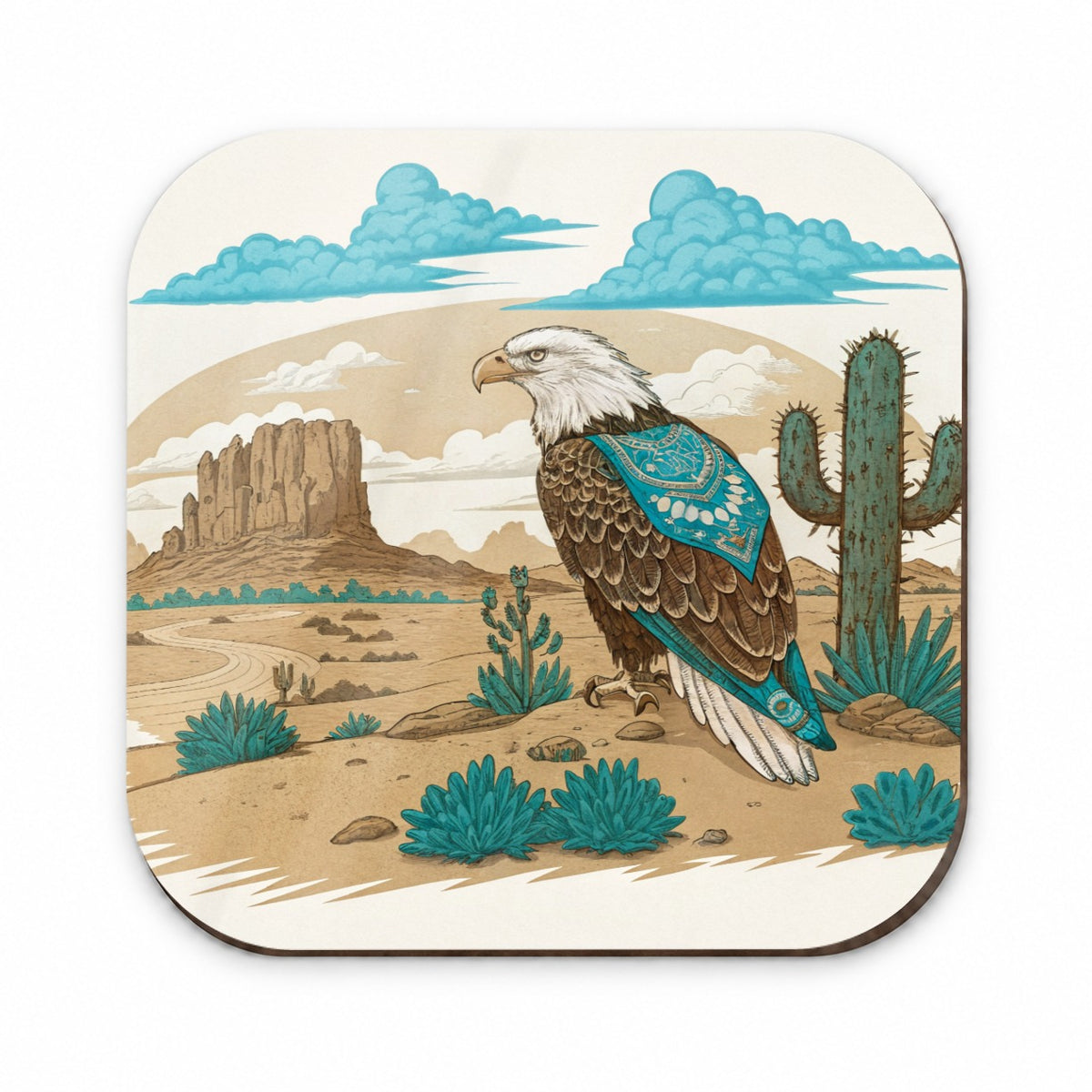 Southwestern Bald Eagle Desert Fridge Magnet