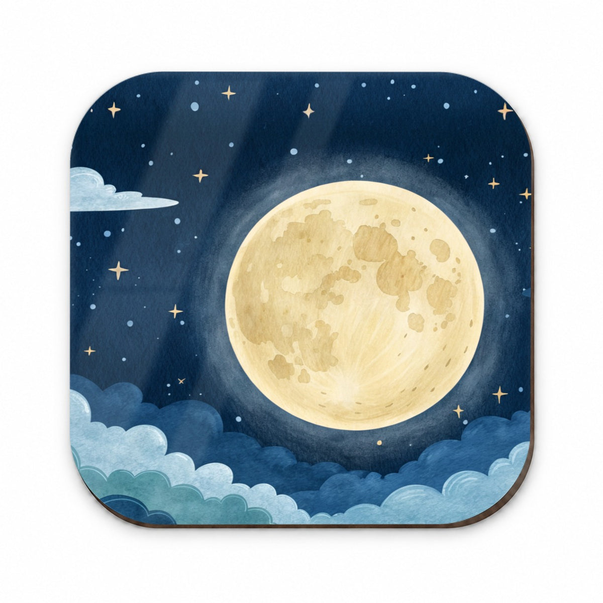 Watercolor Moon At Night Fridge Magnet