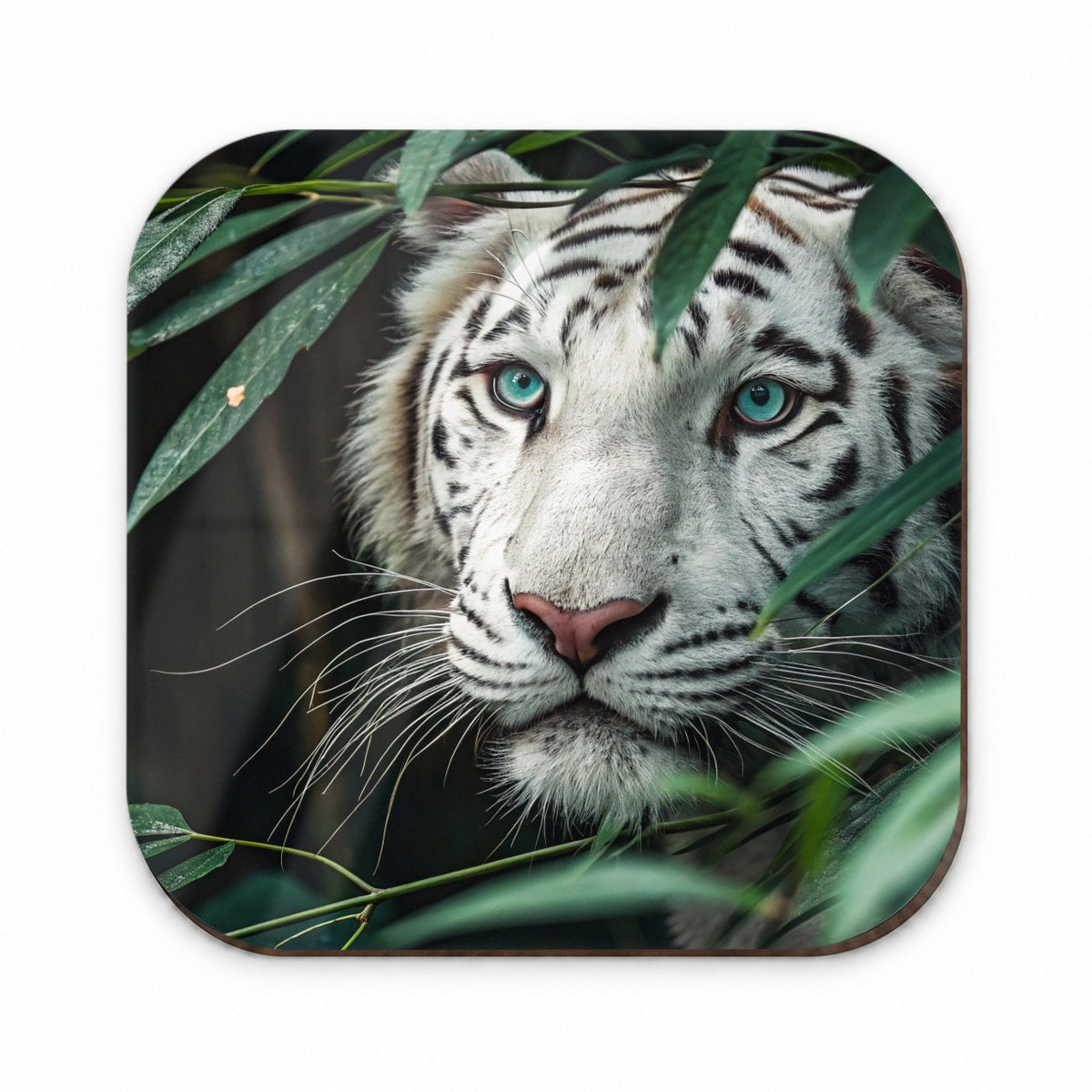 White Tiger Jungle Watch Fridge Magnet