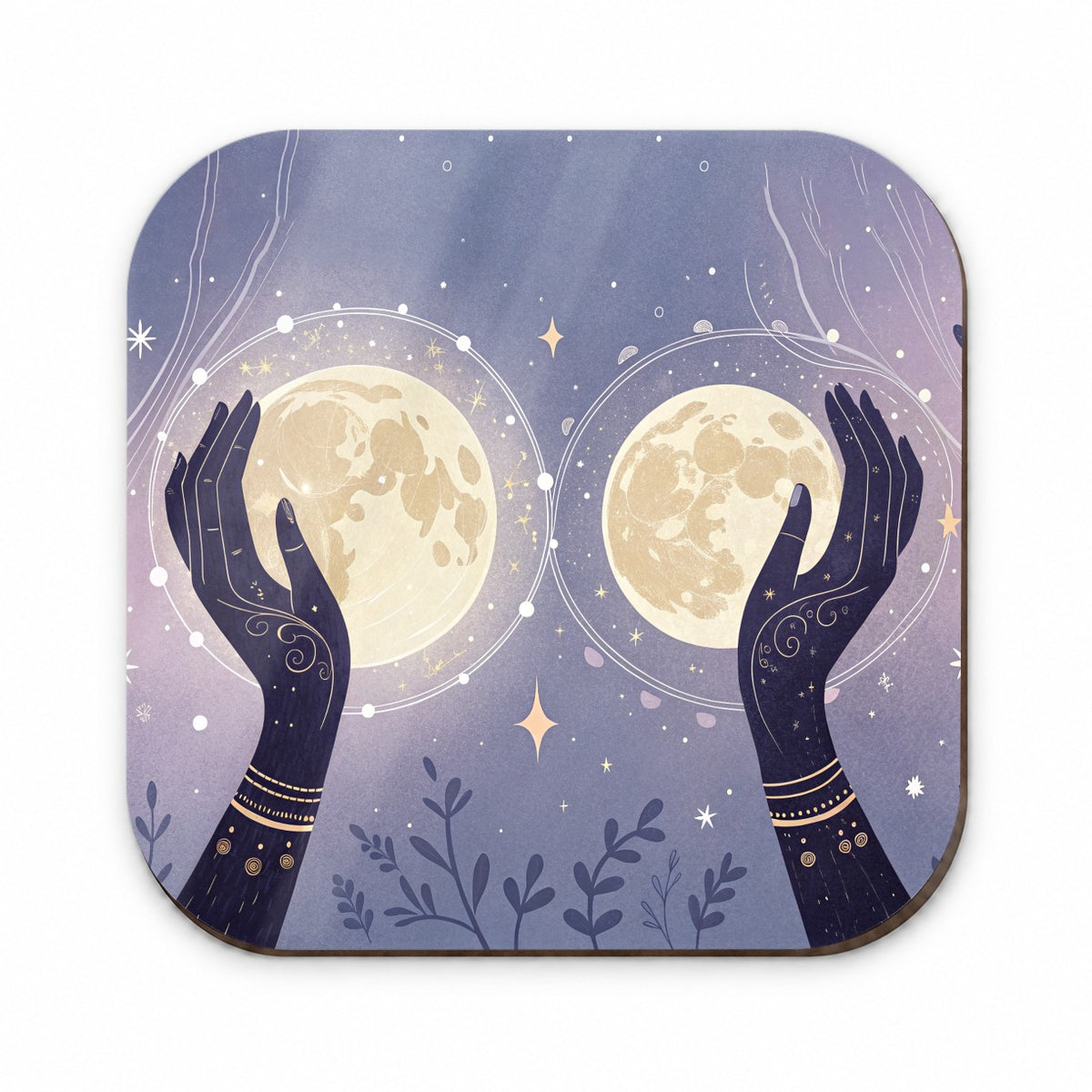 Witchy Celestial Moon Hands Fridge Magnet