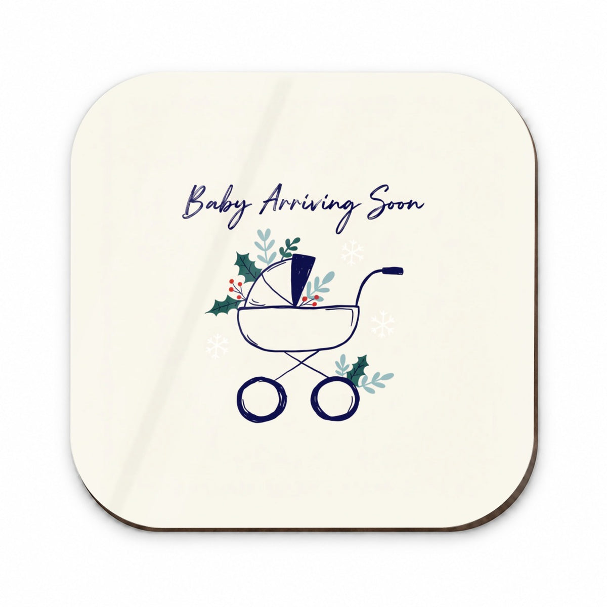 Baby Arriving Soon Christmas Pregnant Fridge Magnet