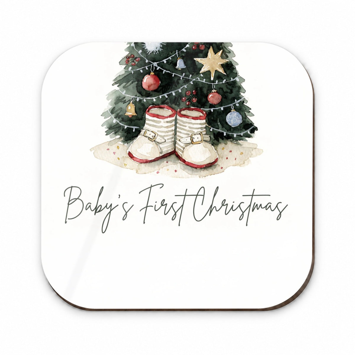 Baby's First Christmas Booties Tree Fridge Magnet