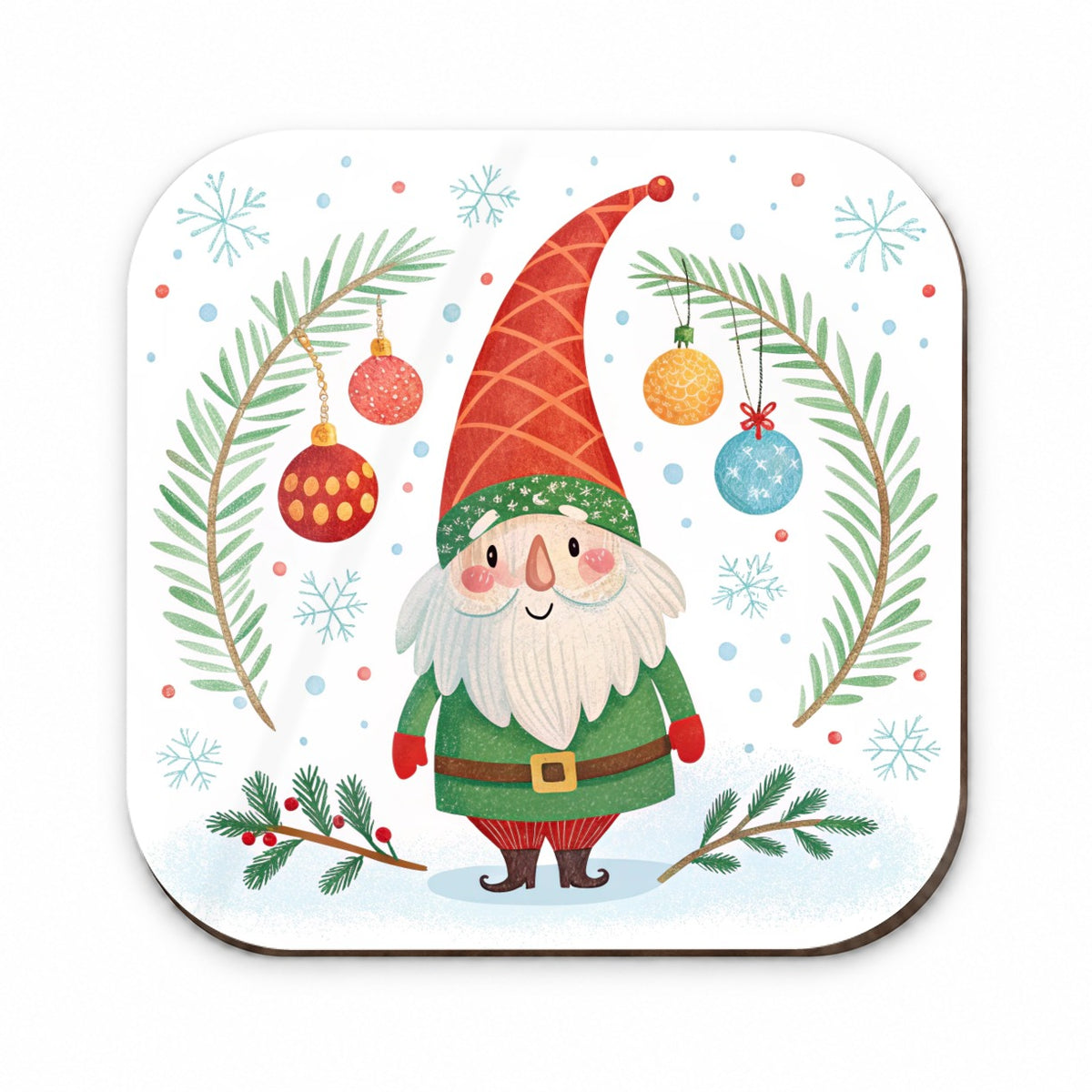 Christmas Gnome Red Green Fridge Magnet