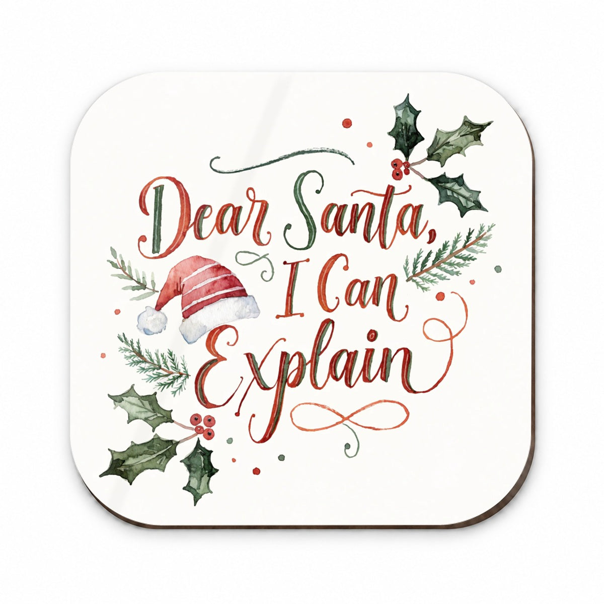 Dear Santa I Can Explain Christmas Funny Script Fridge Magnet
