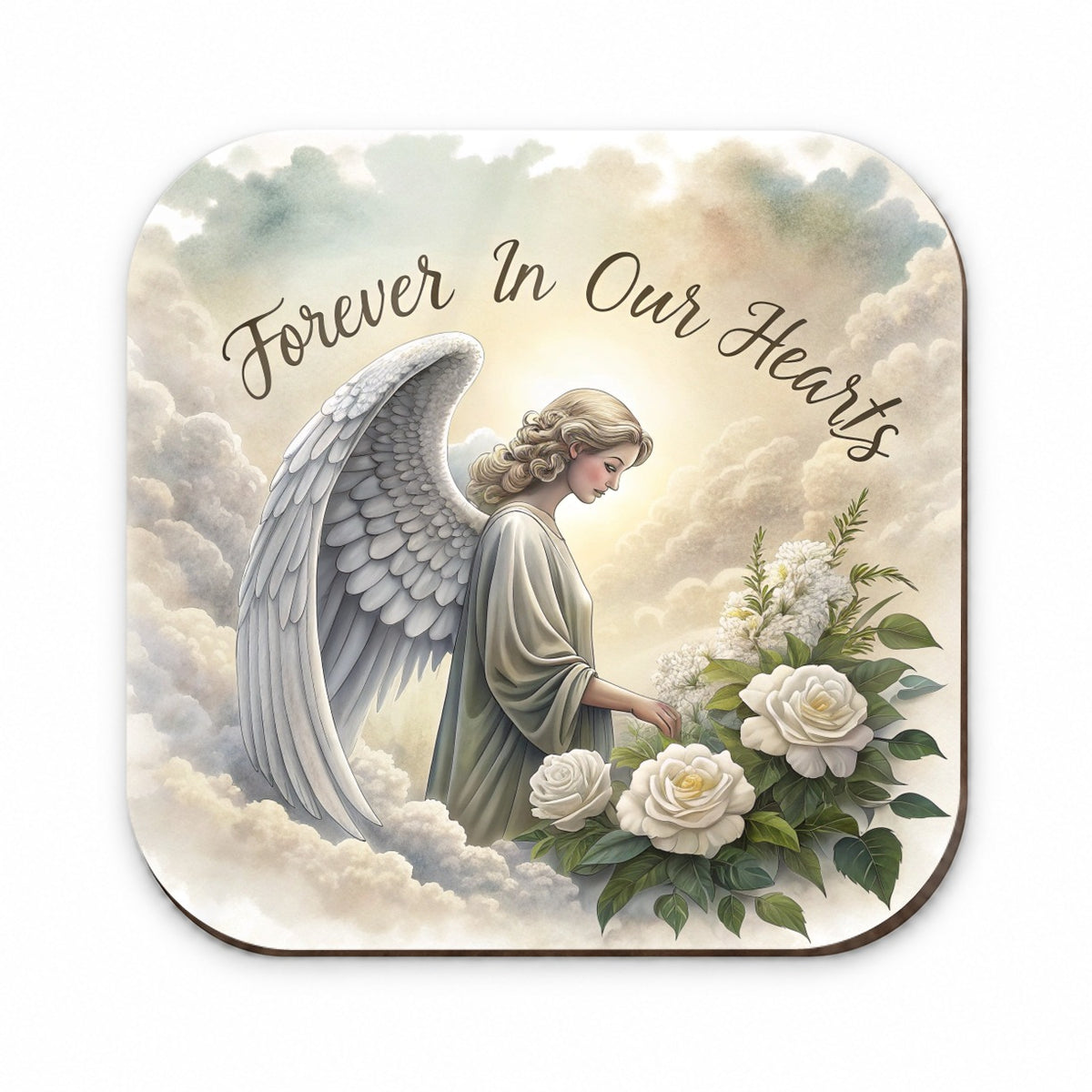 Forever In Our Hearts Elegant Angel Fridge Magnet
