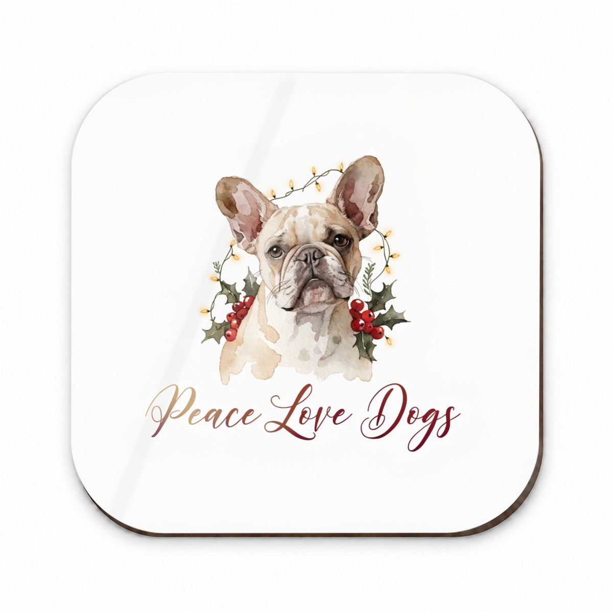 French Bulldog Christmas Peace Love Dogs Fridge Magnet