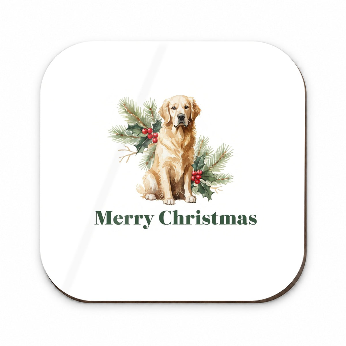 Golden Retriever Dog Merry Christmas Fridge Magnet