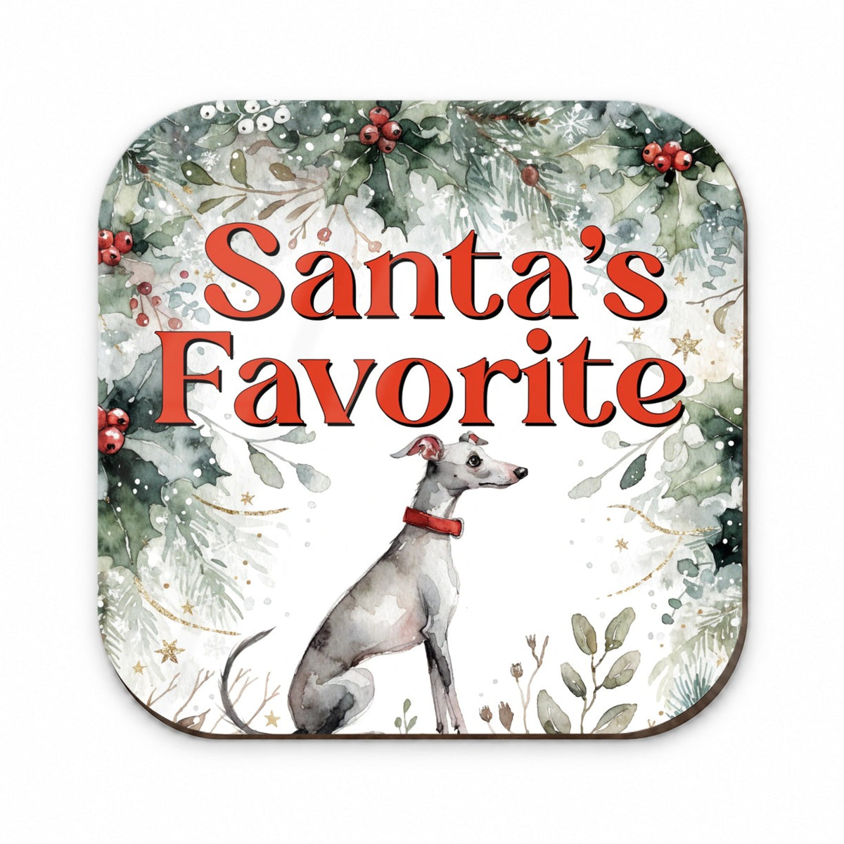 Italian Greyhound Dog Christmas Santa's Favorite Fridge Magnet