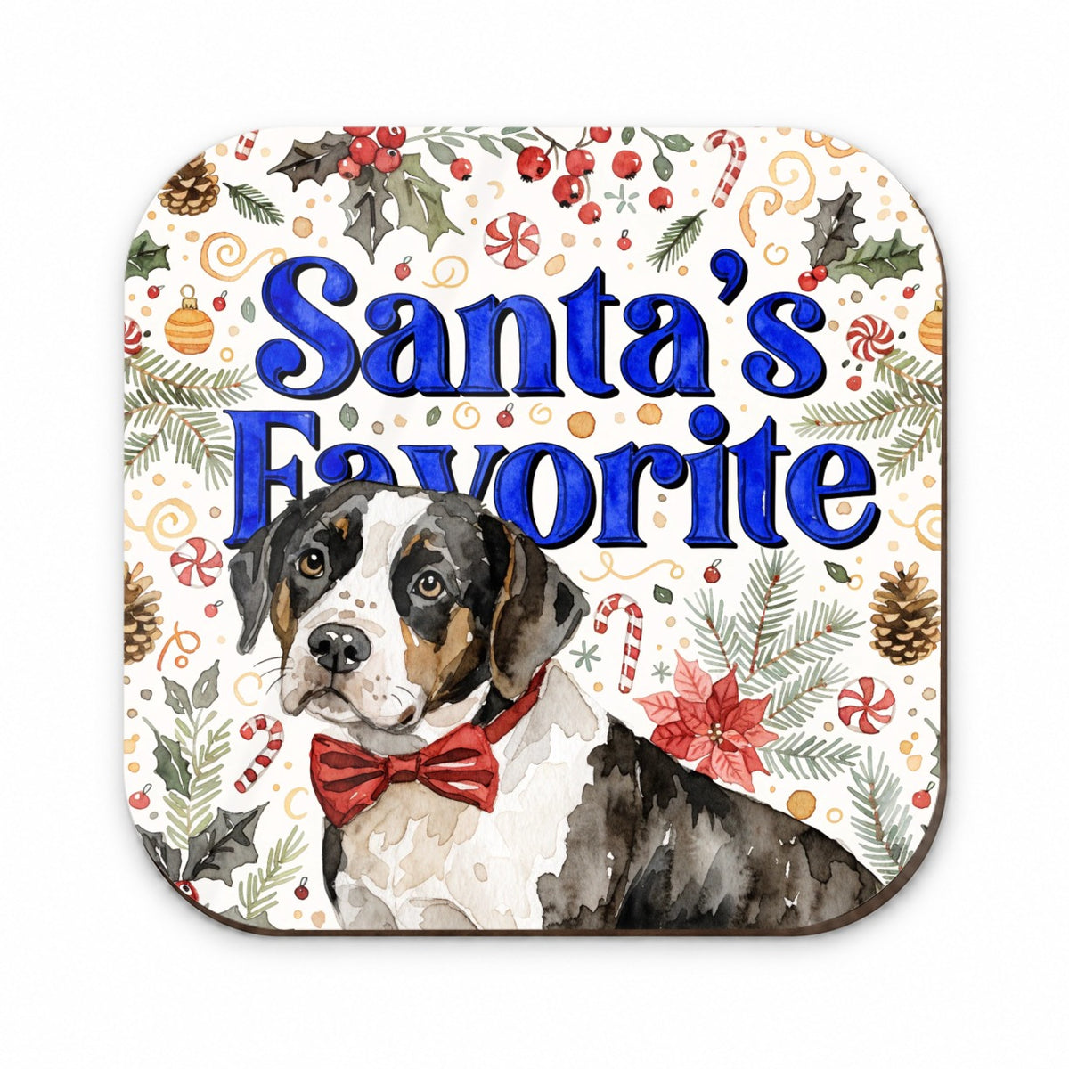 Labrabull Dog Christmas Santa's Favorite Fridge Magnet