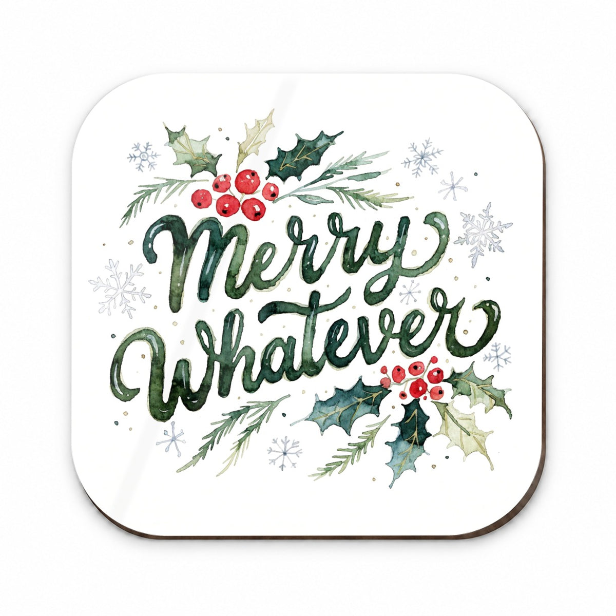Merry Whatever Christmas Funny Green Fridge Magnet