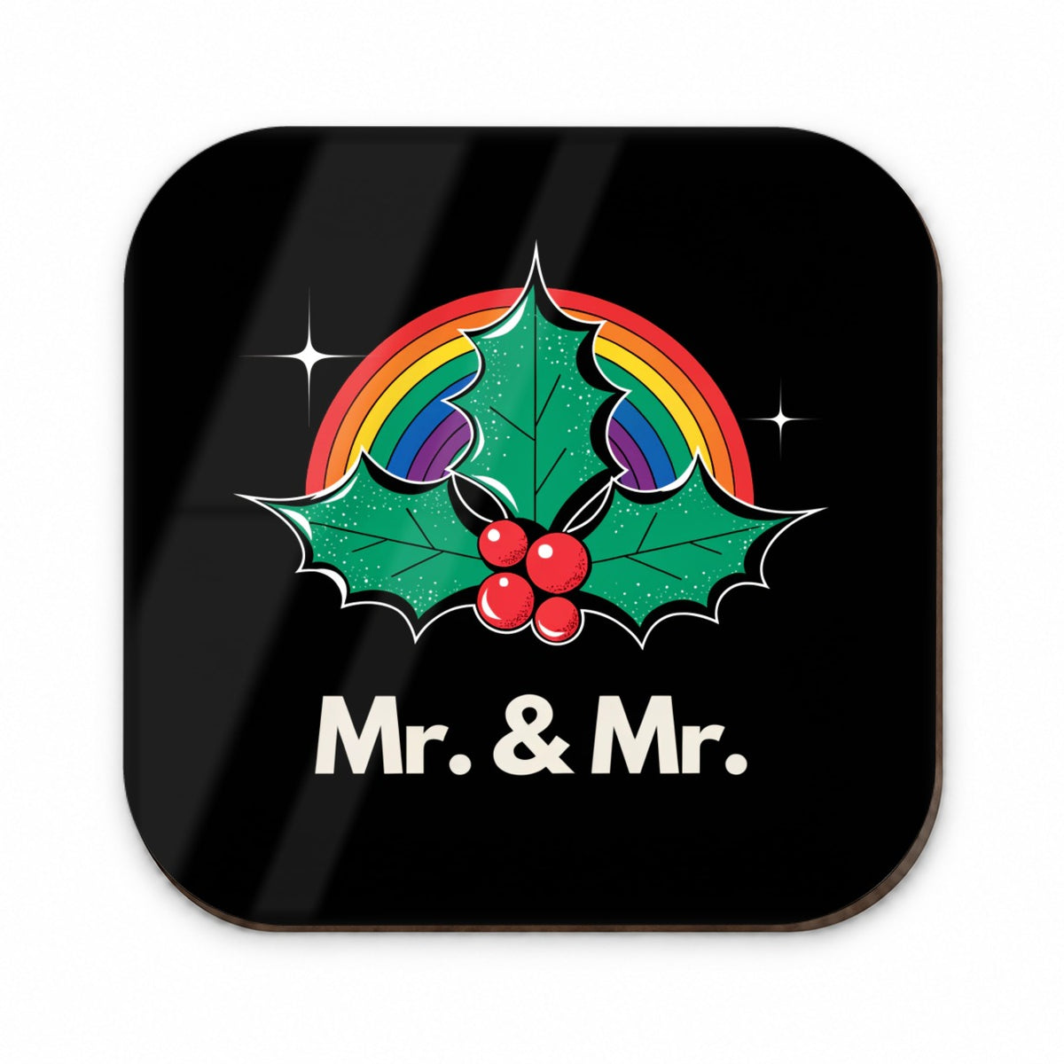 Mr and Mr Pride Gay Rainbow Christmas Fridge Magnet