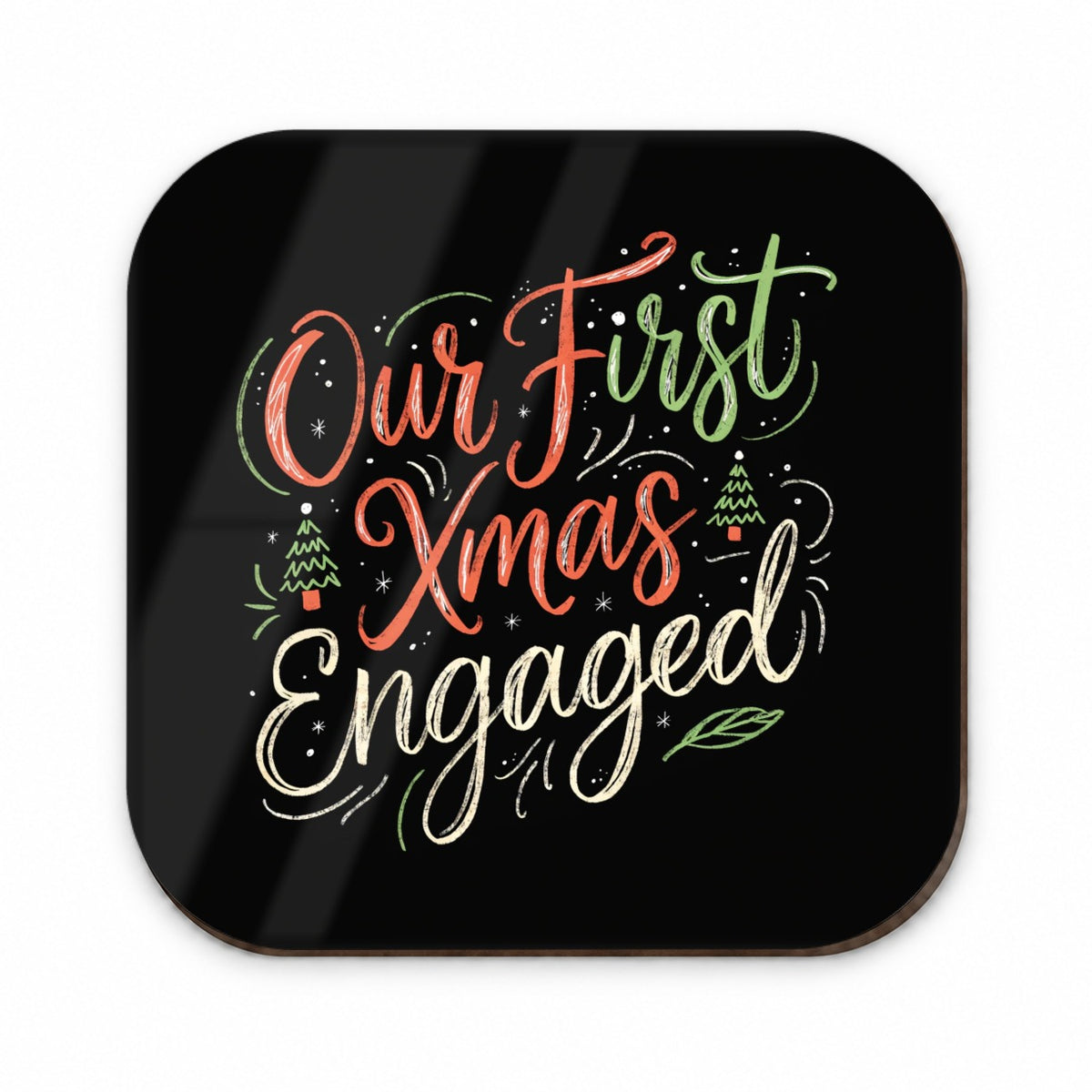 Our First Christmas Xmas Engaged Stylish Fridge Magnet