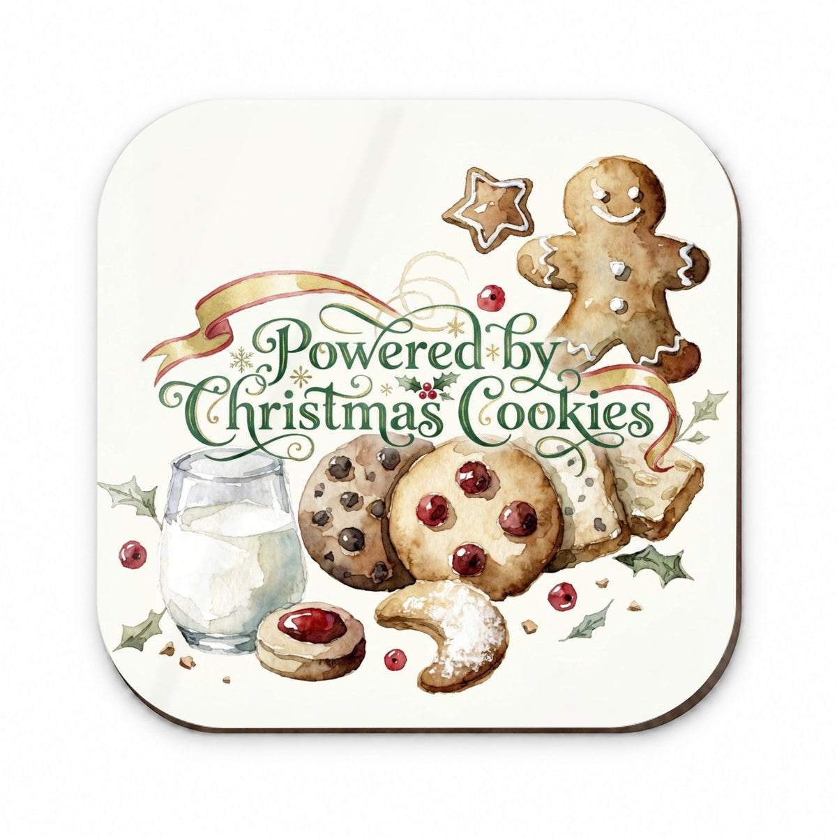 Powered By Christmas Cookies Funny Fridge Magnet