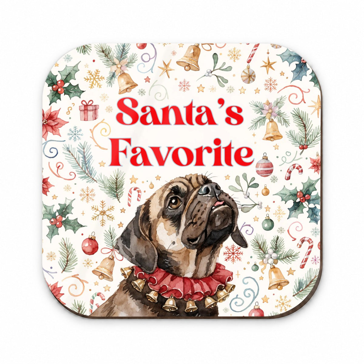 Puggle Dog Christmas Santa's Favorite Fridge Magnet