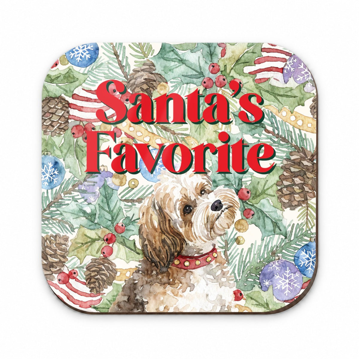 Shorkie Dog Christmas Santa's Favorite Fridge Magnet