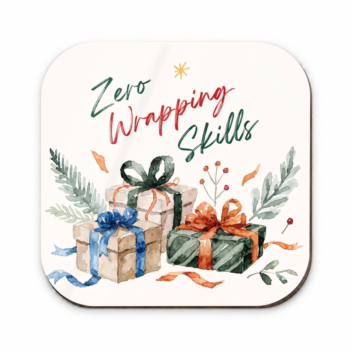 Zero Wrapping Skills Christmas Funny Fridge Magnet