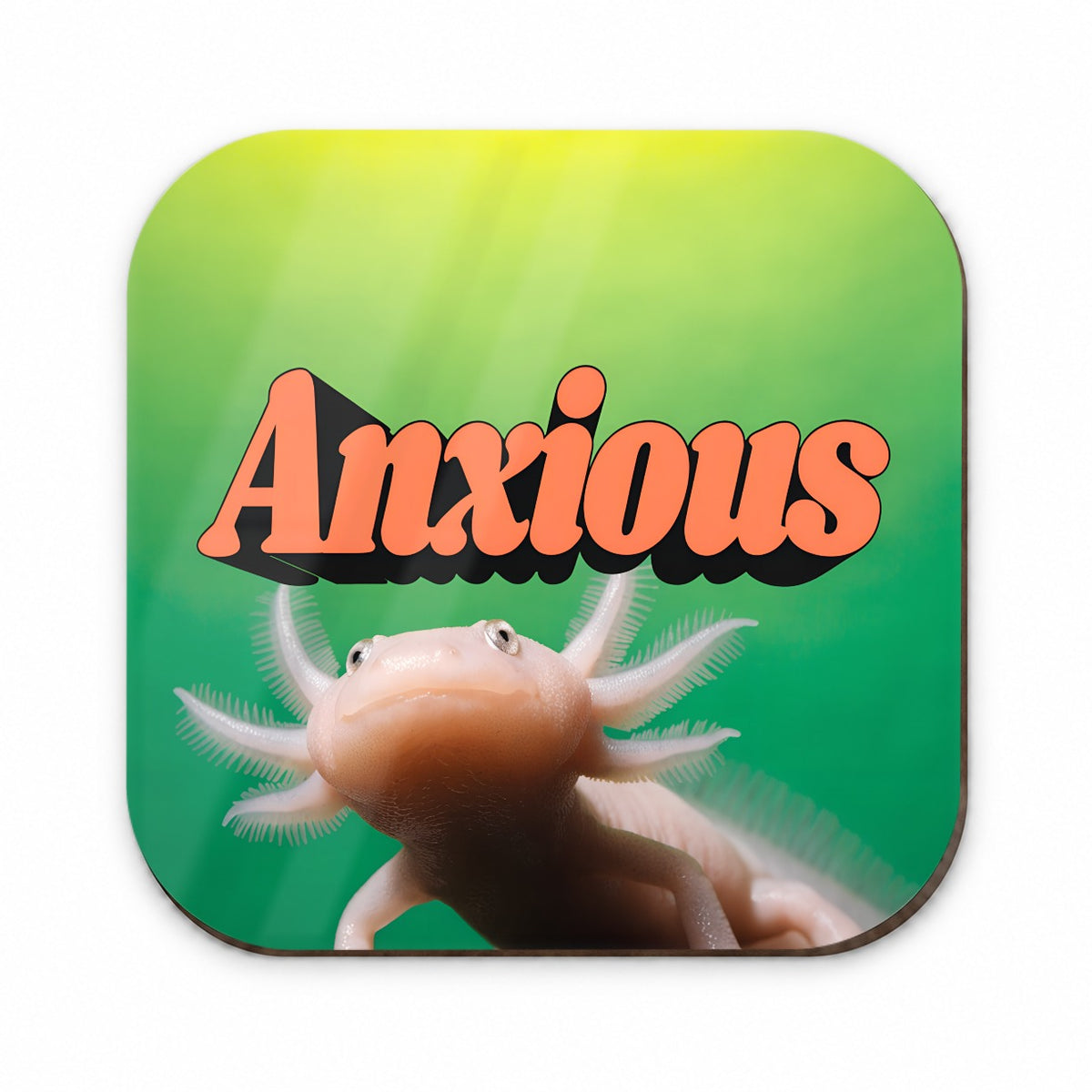 Anxious Axolotl Funny Fridge Magnet