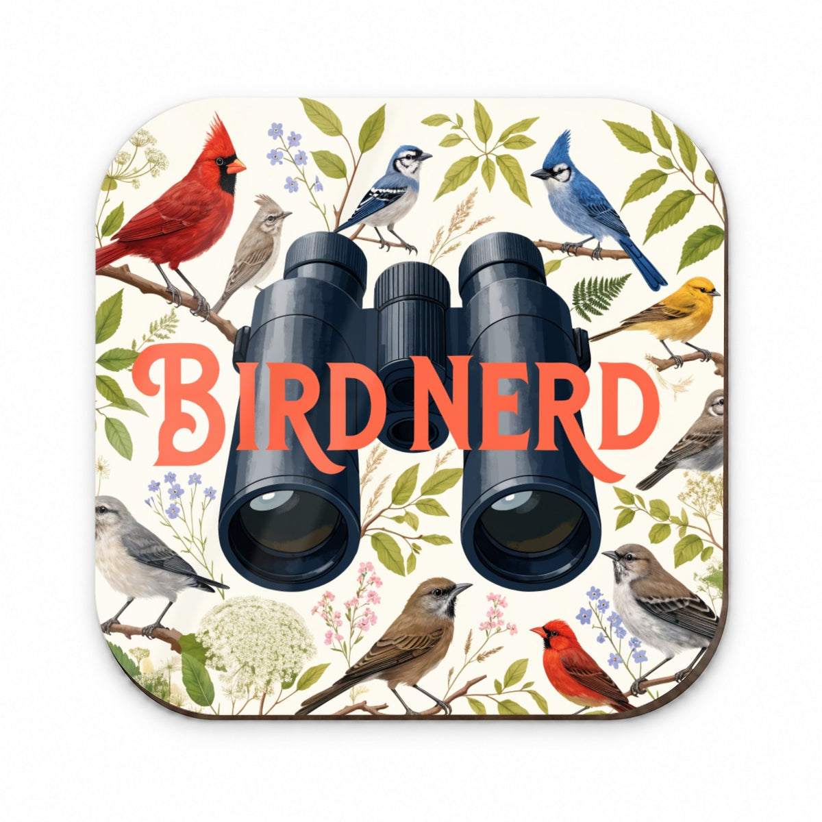 Bird Nerd Binoculars Birdwatching Fridge Magnet
