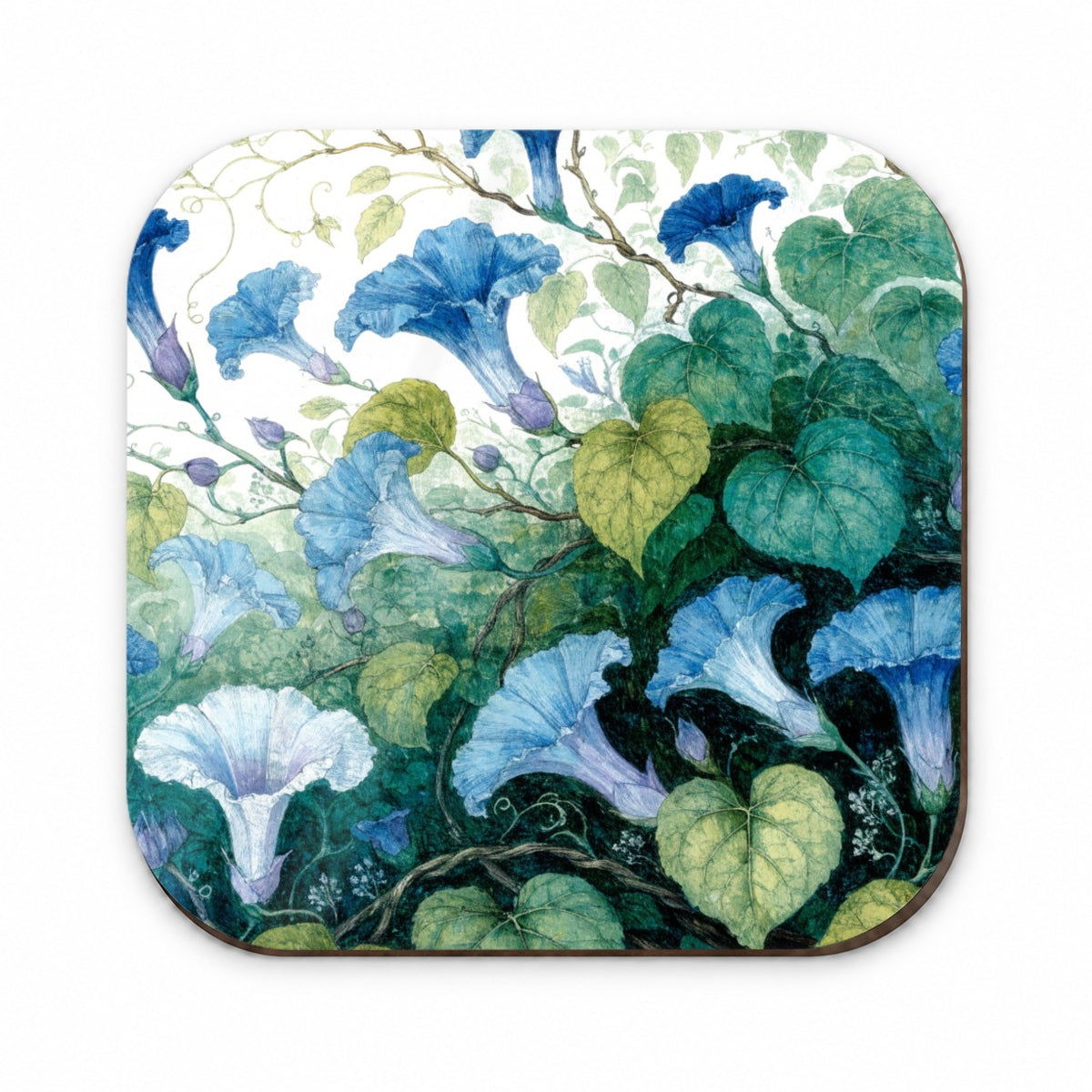 Blue Morning Glory Vines Fridge Magnet