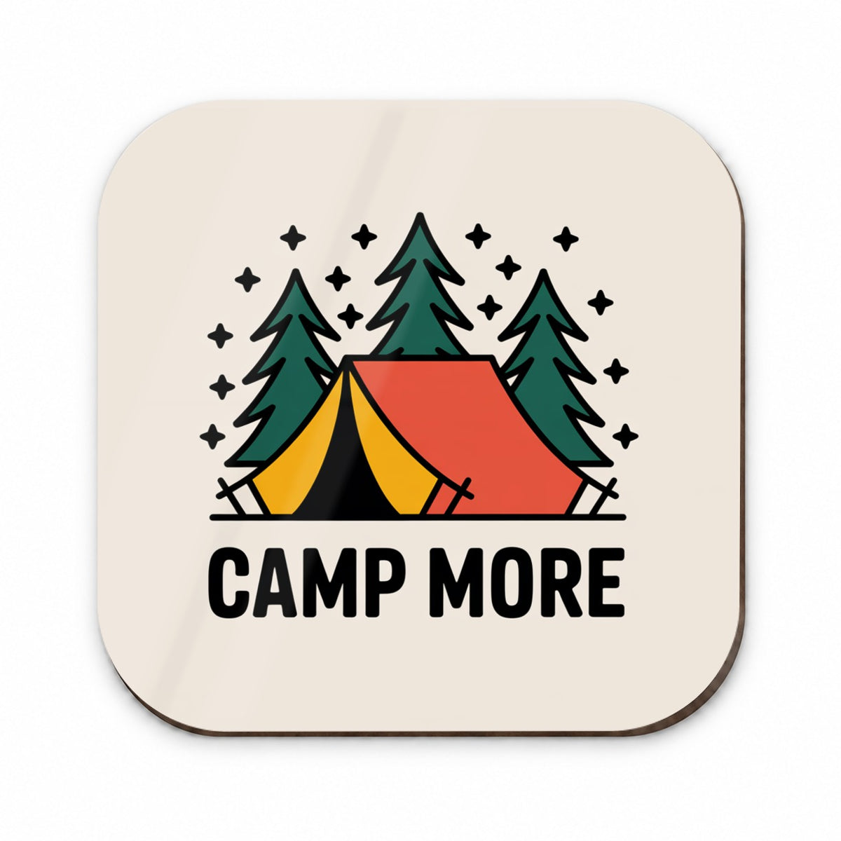 Camp More Camping Colorful Tent Fridge Magnet