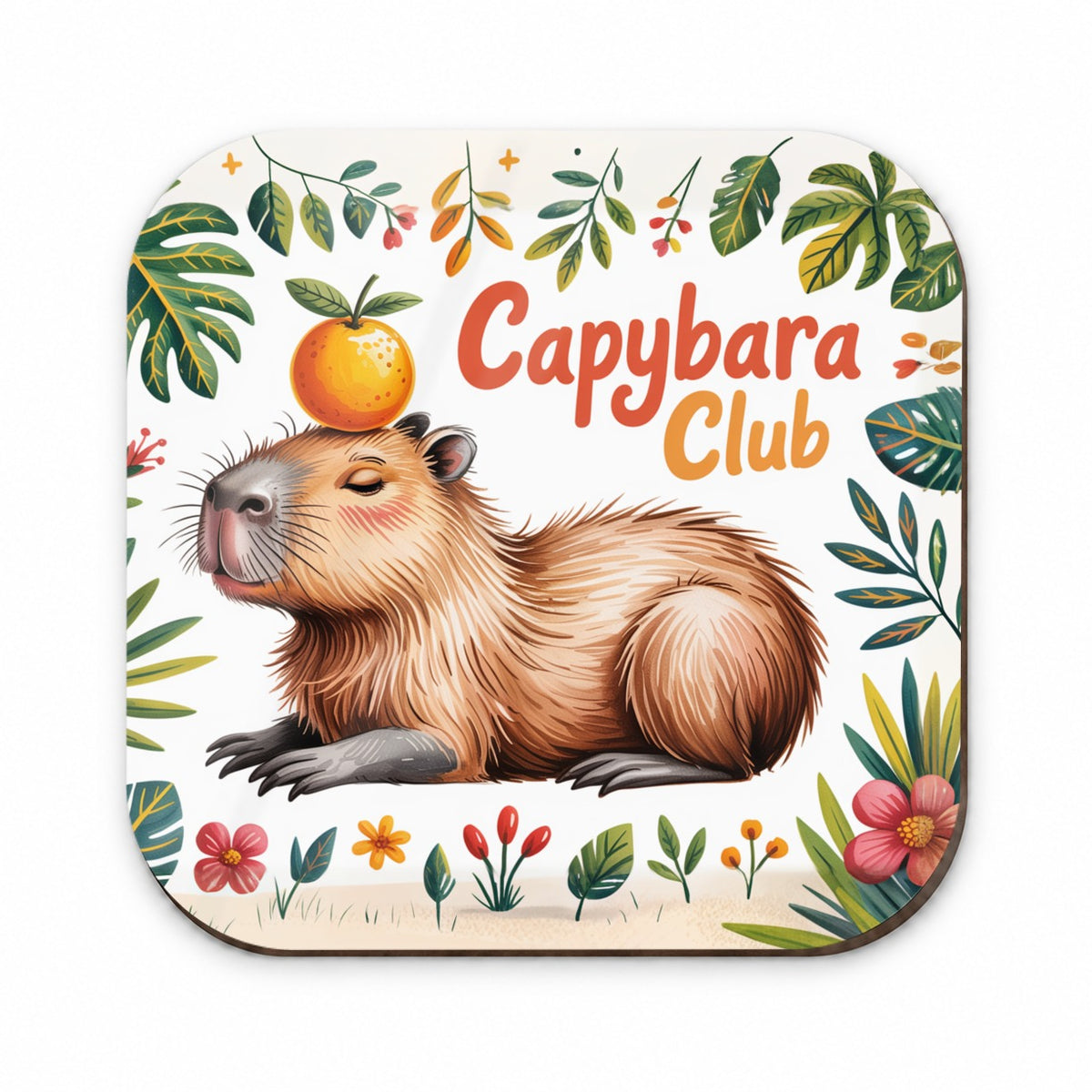 Capybara Club Whimsical Fridge Magnet