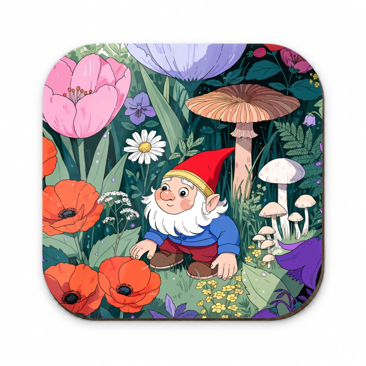 Charming Gnome Flower Garden Fridge Magnet