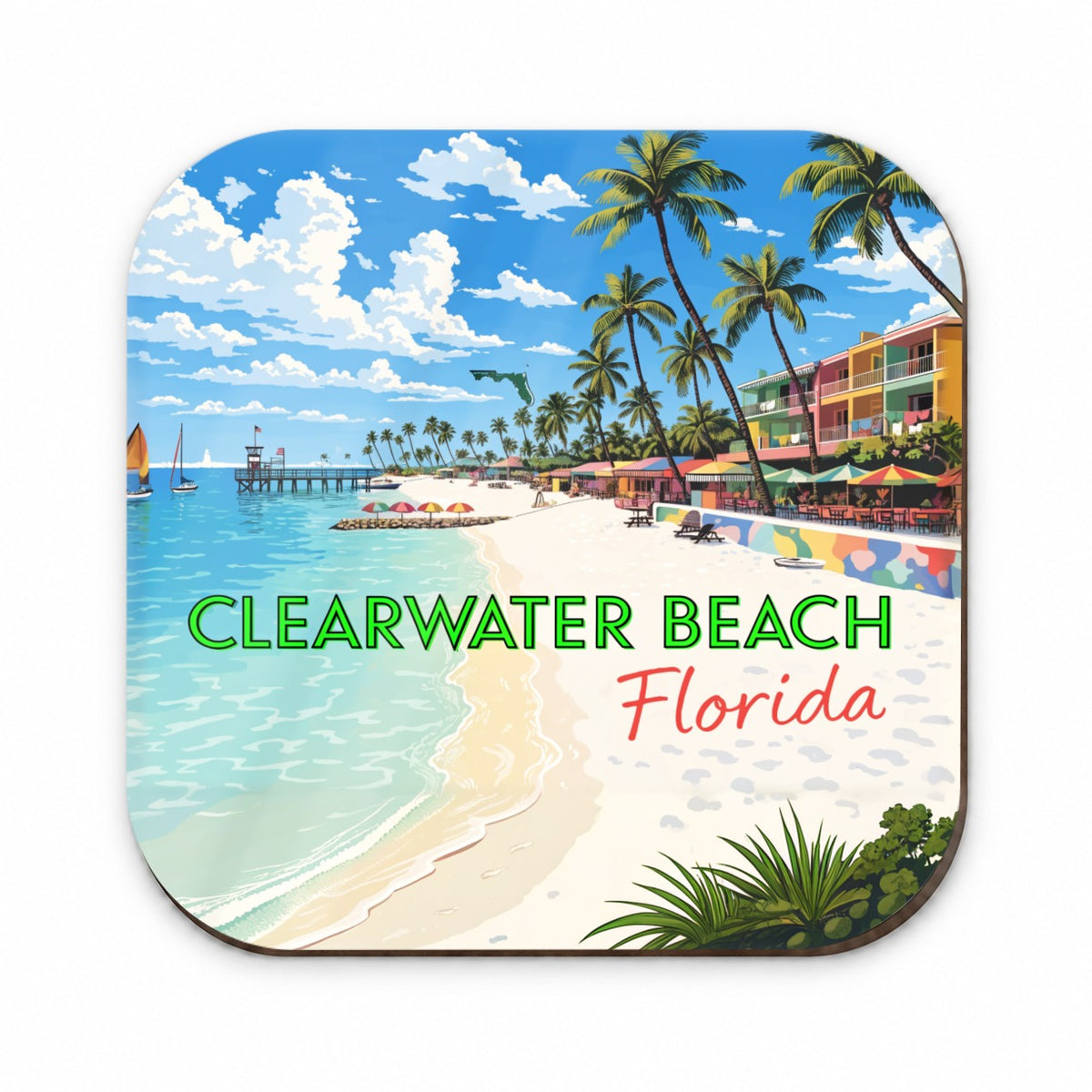 Clearwater Beach Florida Travel Fridge Magnet
